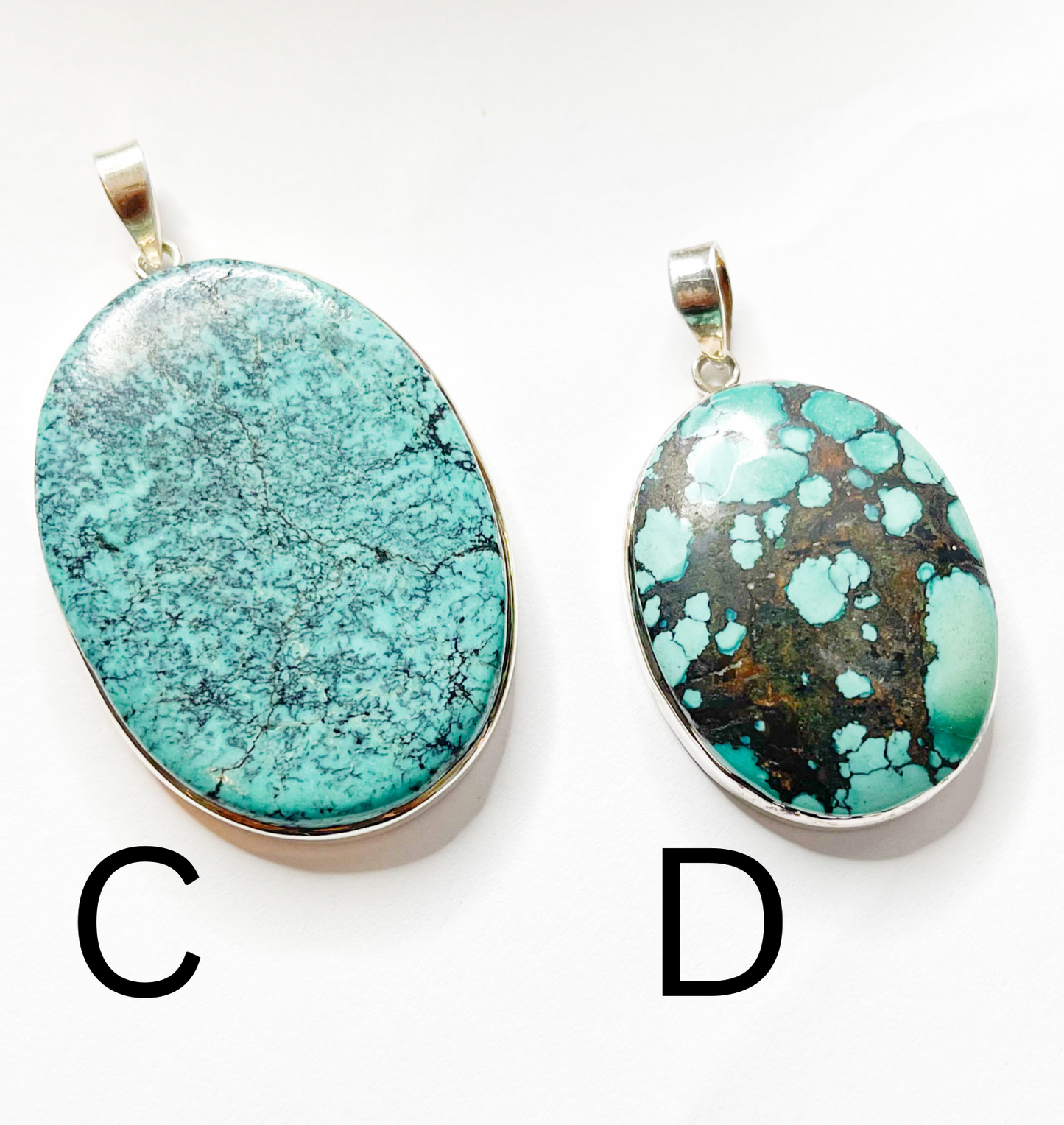 Turqouise Mix Pendant-Solid Sterling Silver