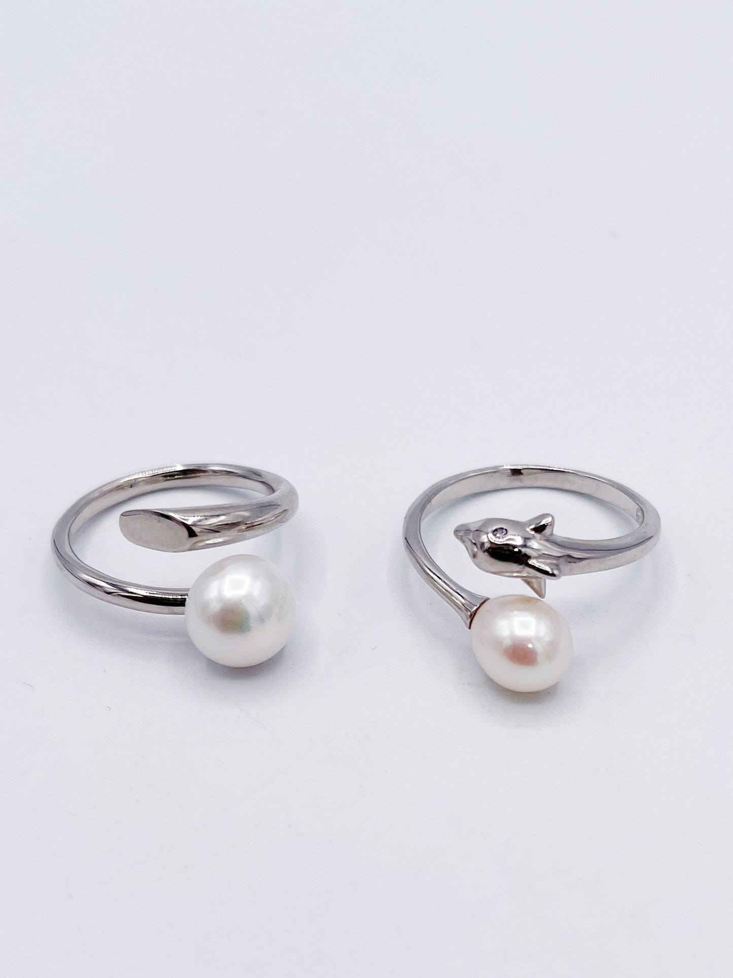 Pearl Bypass  Ring-Solid Sterling Silver