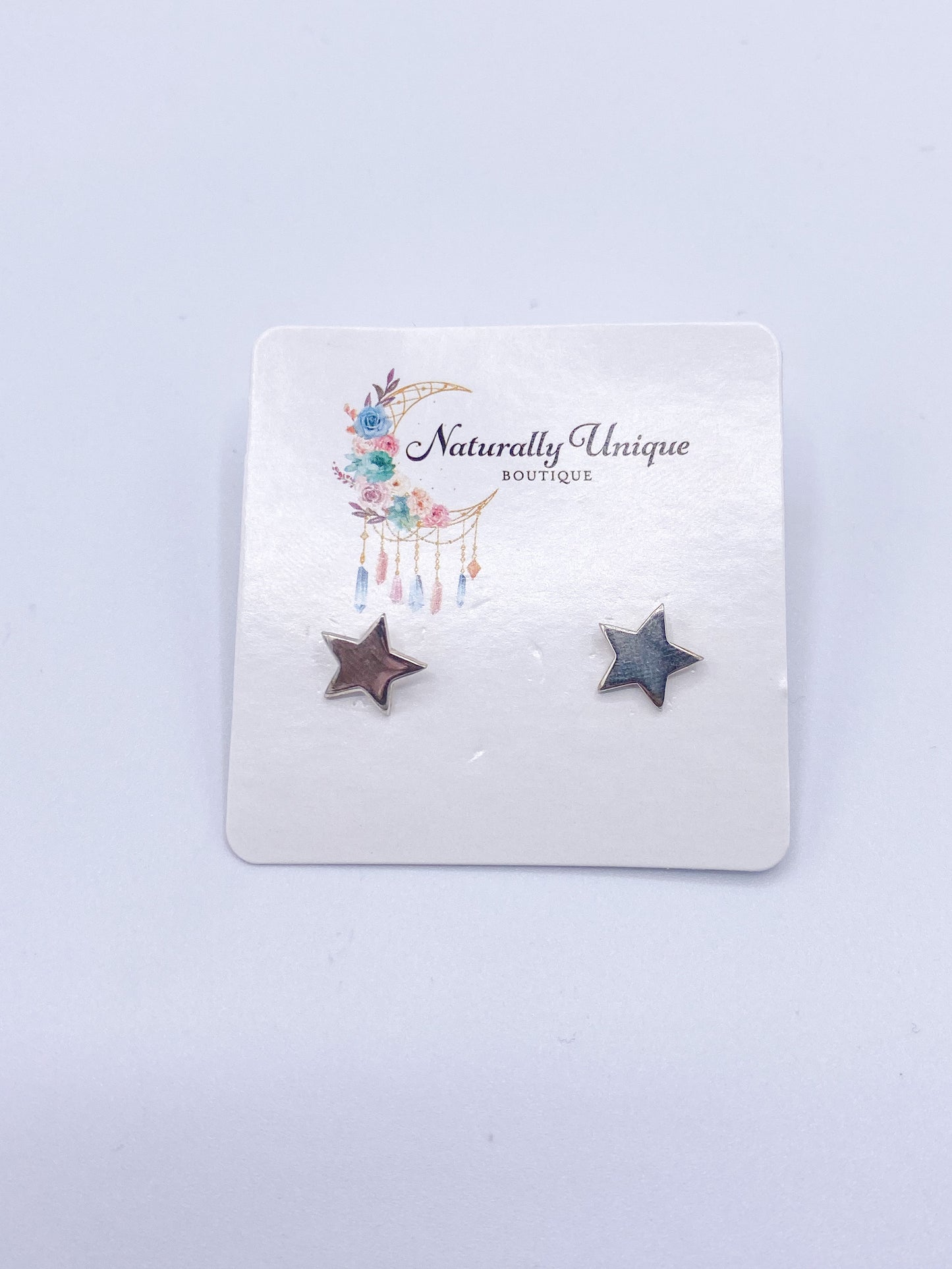 Solid Star Studs-Solid Sterling SIlver