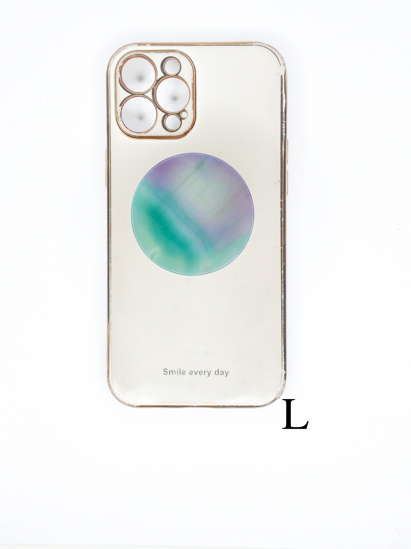 Green Round Agate Phone Stone
