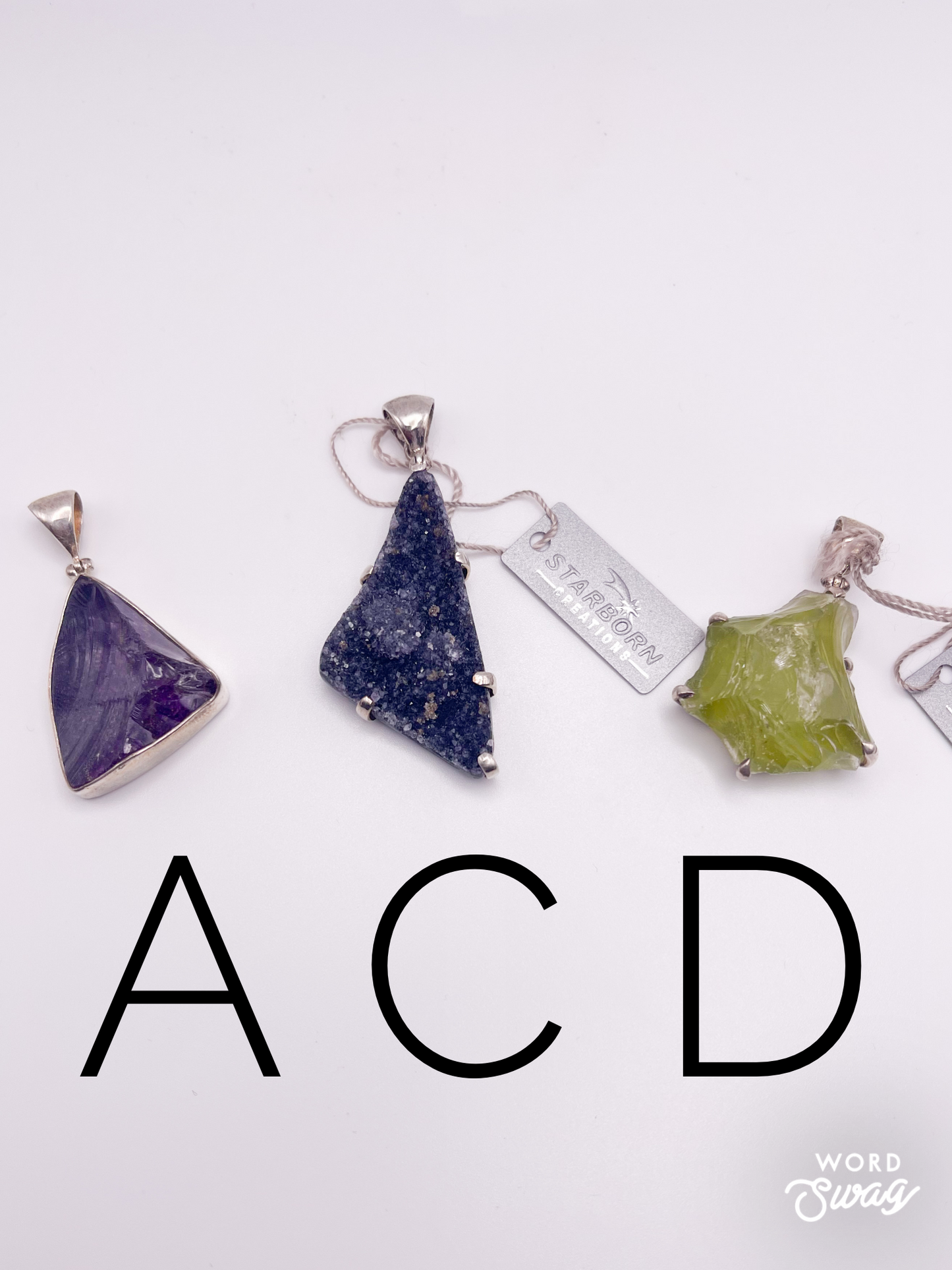 Mix Of Raw Pendants-Solid Sterling Silver