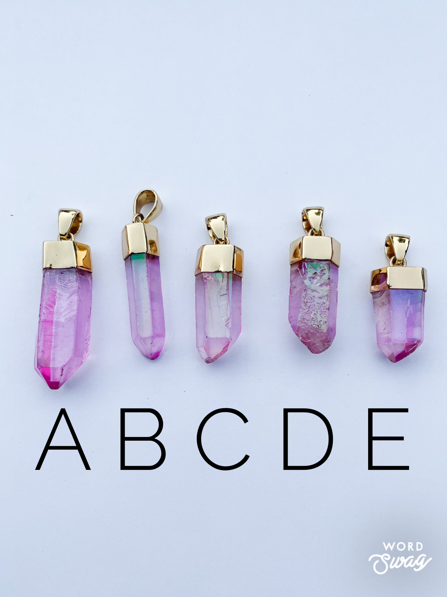 Pink Treated Quartz Point Pendant-Alchemia