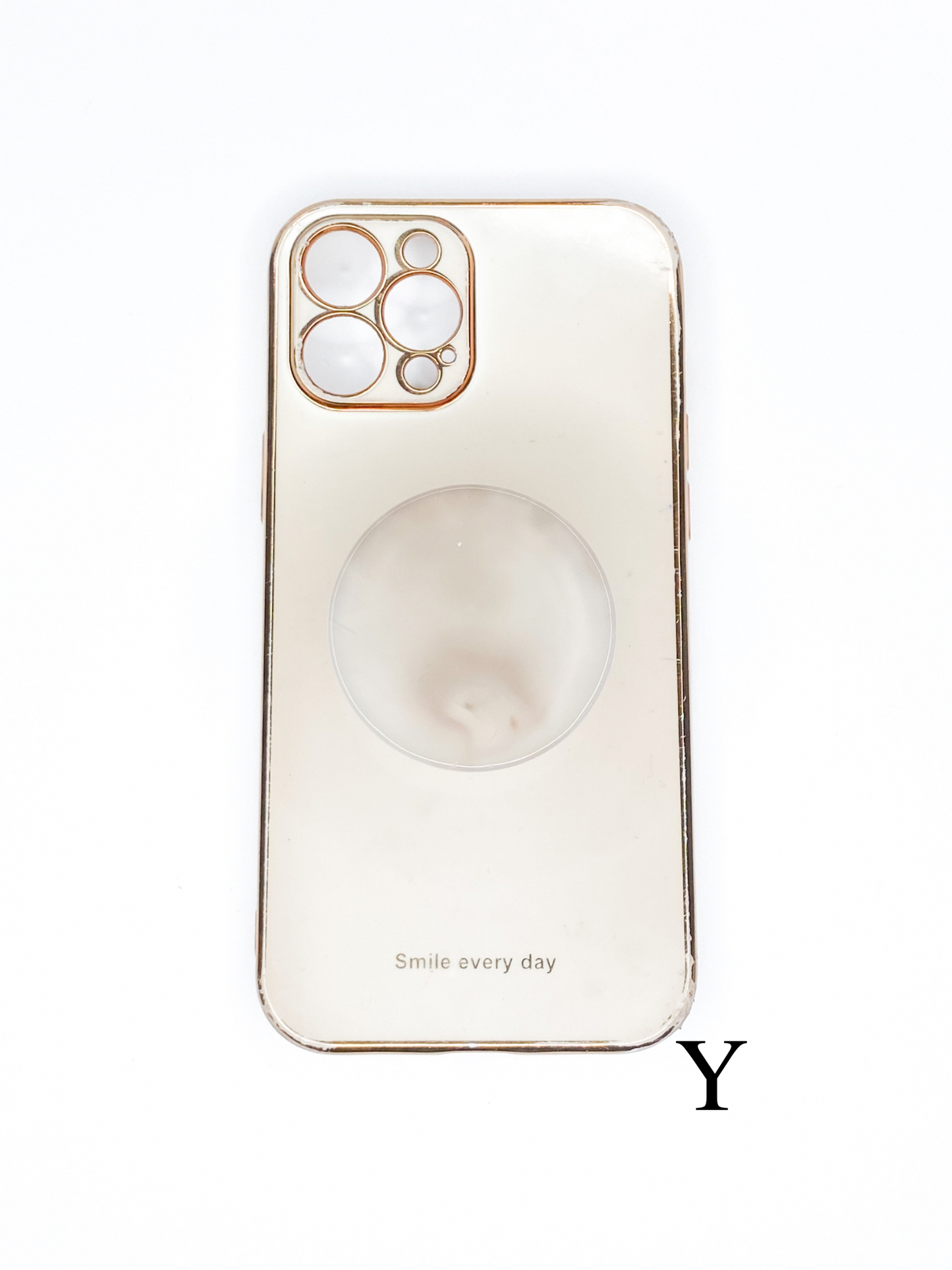 Grey Round Phone Stone