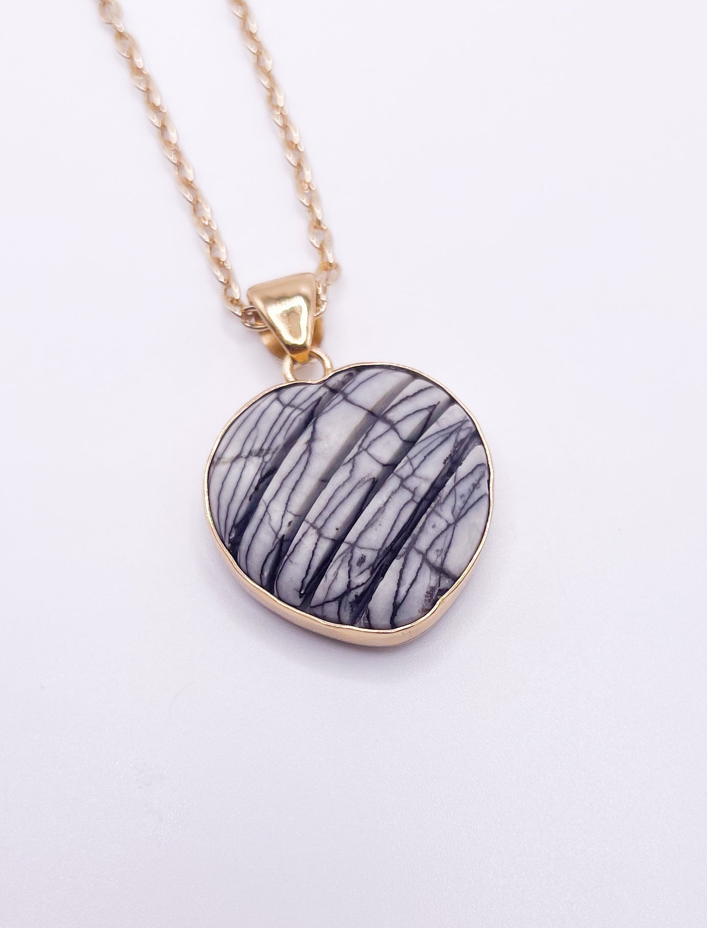 Picasso Jasper Heart Pendants -Alchemia