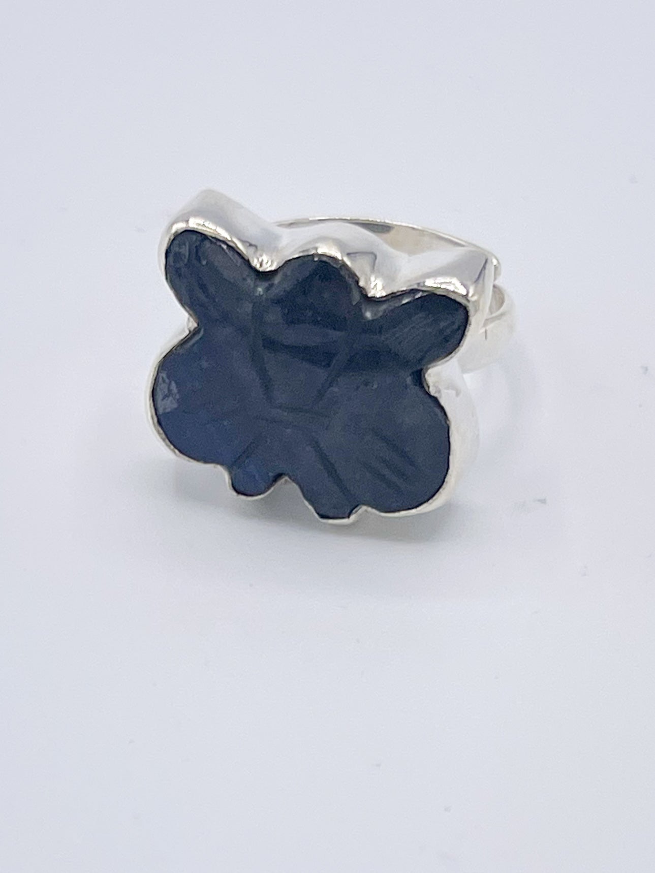 Dainty Labradorite Butterfly Ring-Solid Sterling Silver