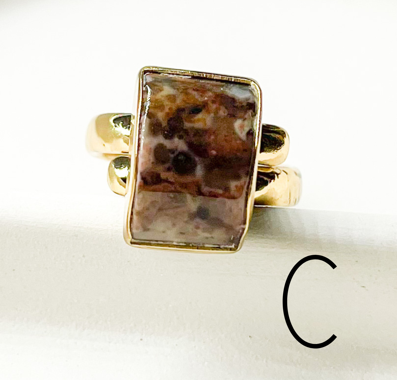Jasper Adjustable Ring - Alchemia