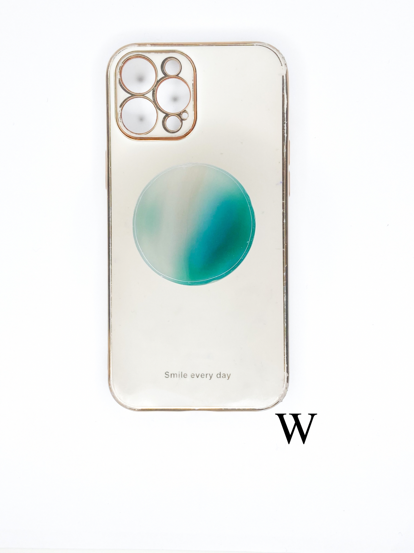 Green Round Agate Phone Stone