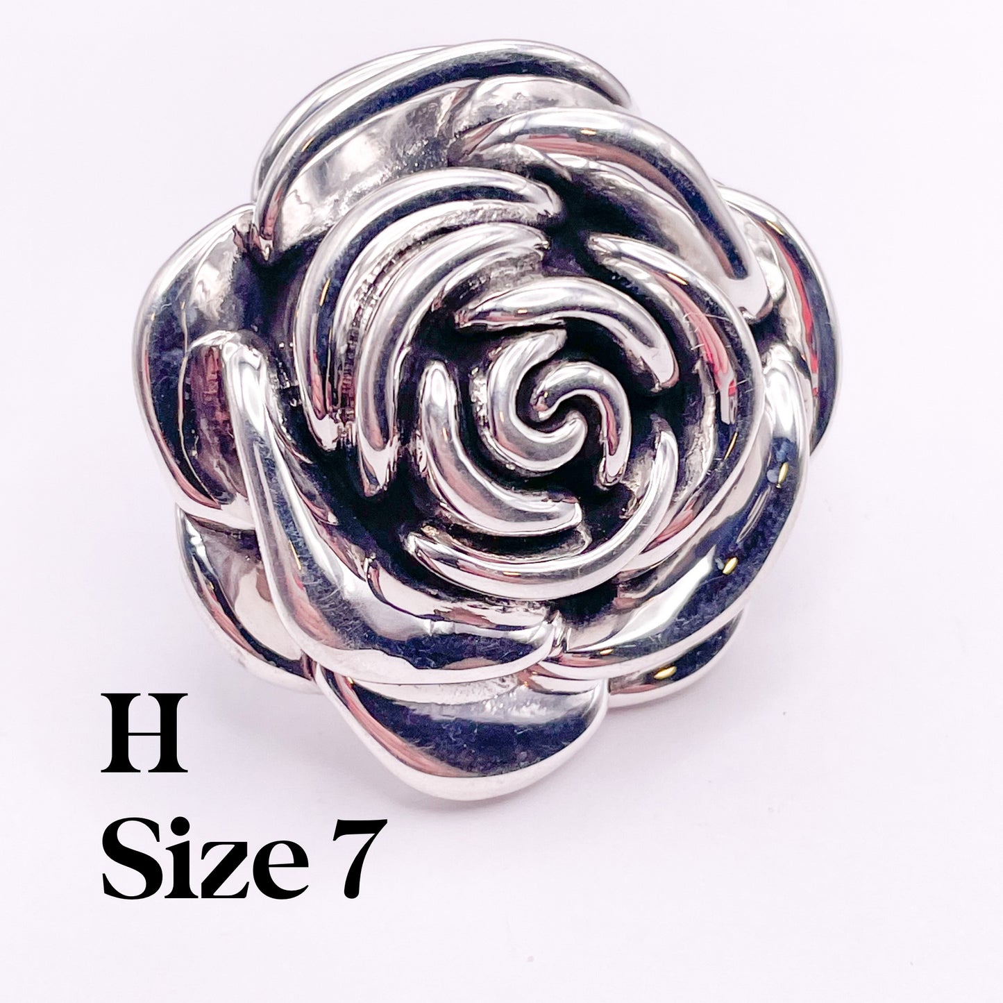 Solid Rose Ring- Solis Sterling Silver