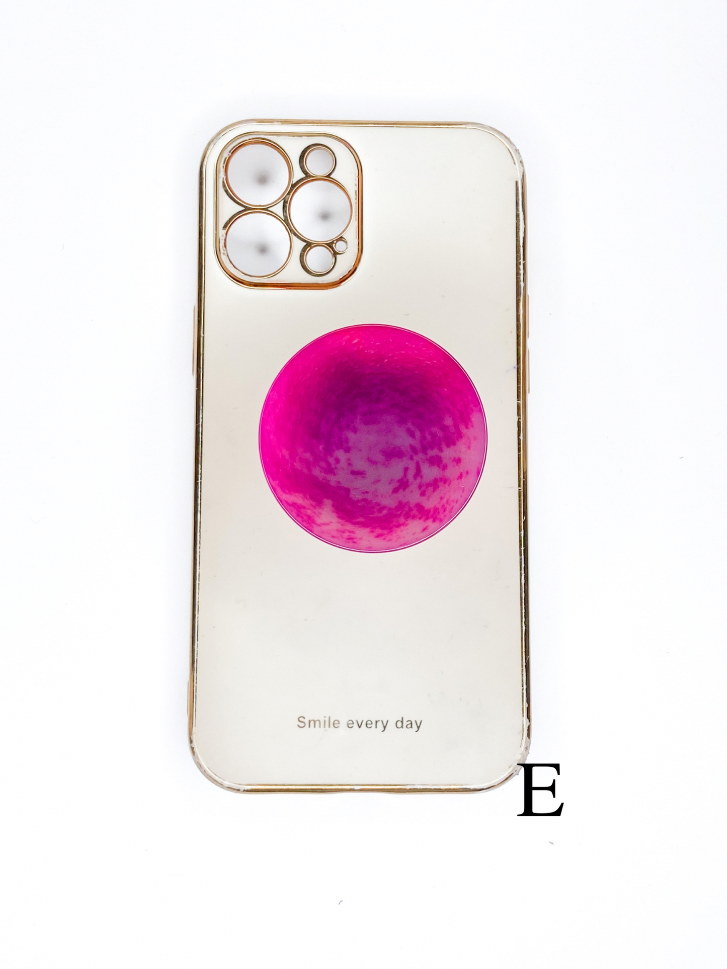 Pink Round Agate Phone Stones