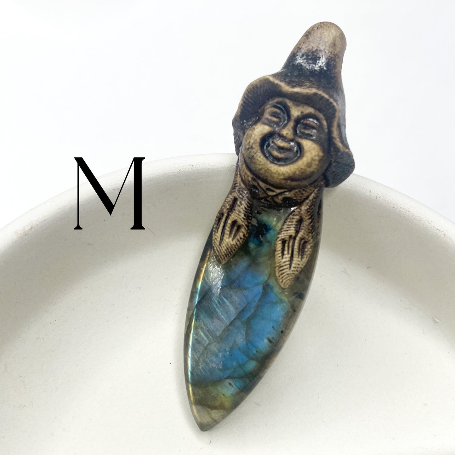 Face Labradorite Clay Pendants