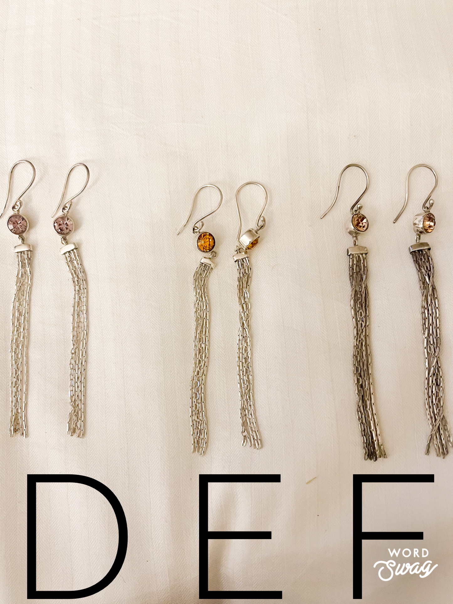 Silver Dangles Earrings W Stones-Solid Sterling Silver