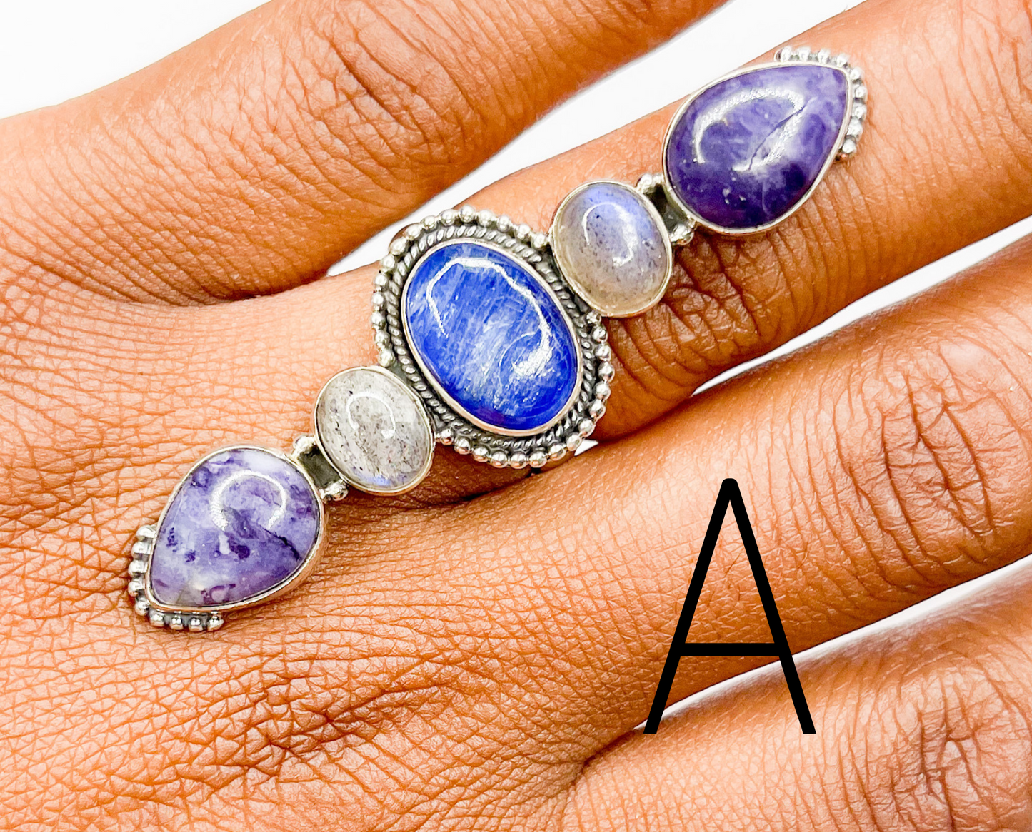 Multi Stone Adjustable Crawler Rings - Solid Sterling Silver