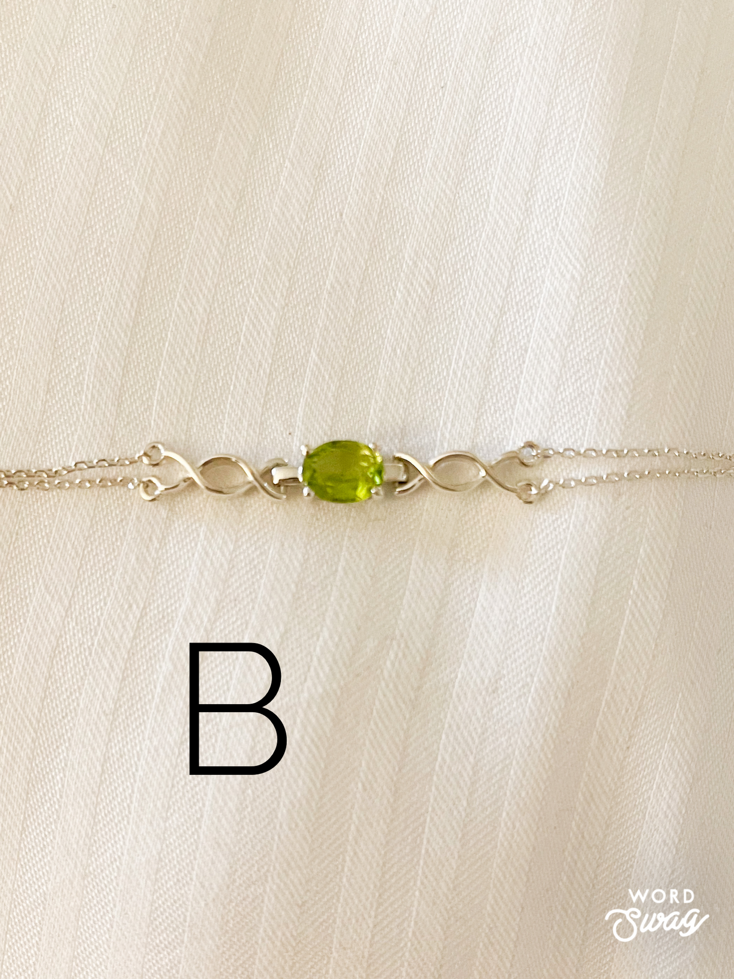 Peridot Bracelet-Solid Sterling Silver