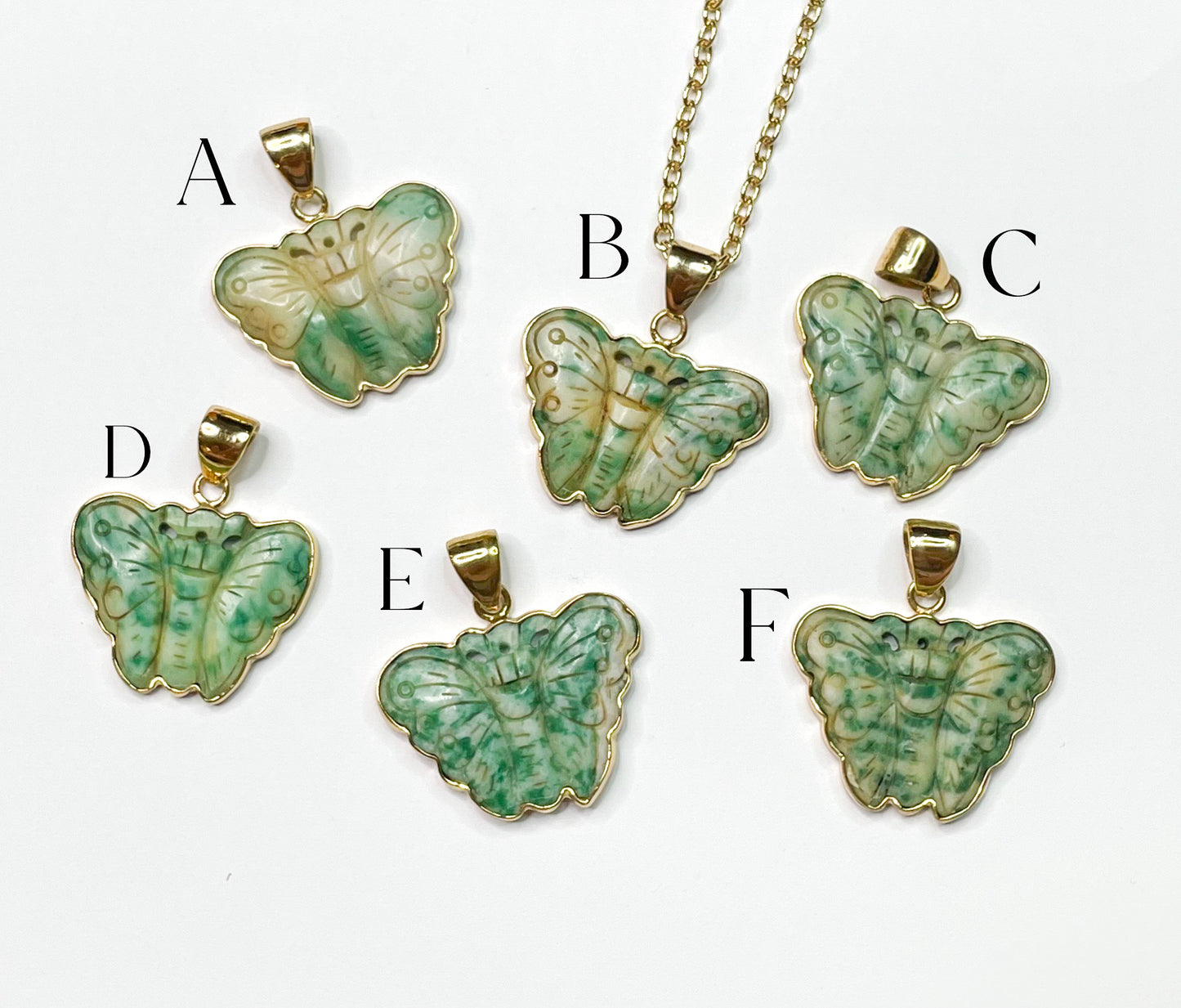 Carved Butterfly Pendant-Alchemia