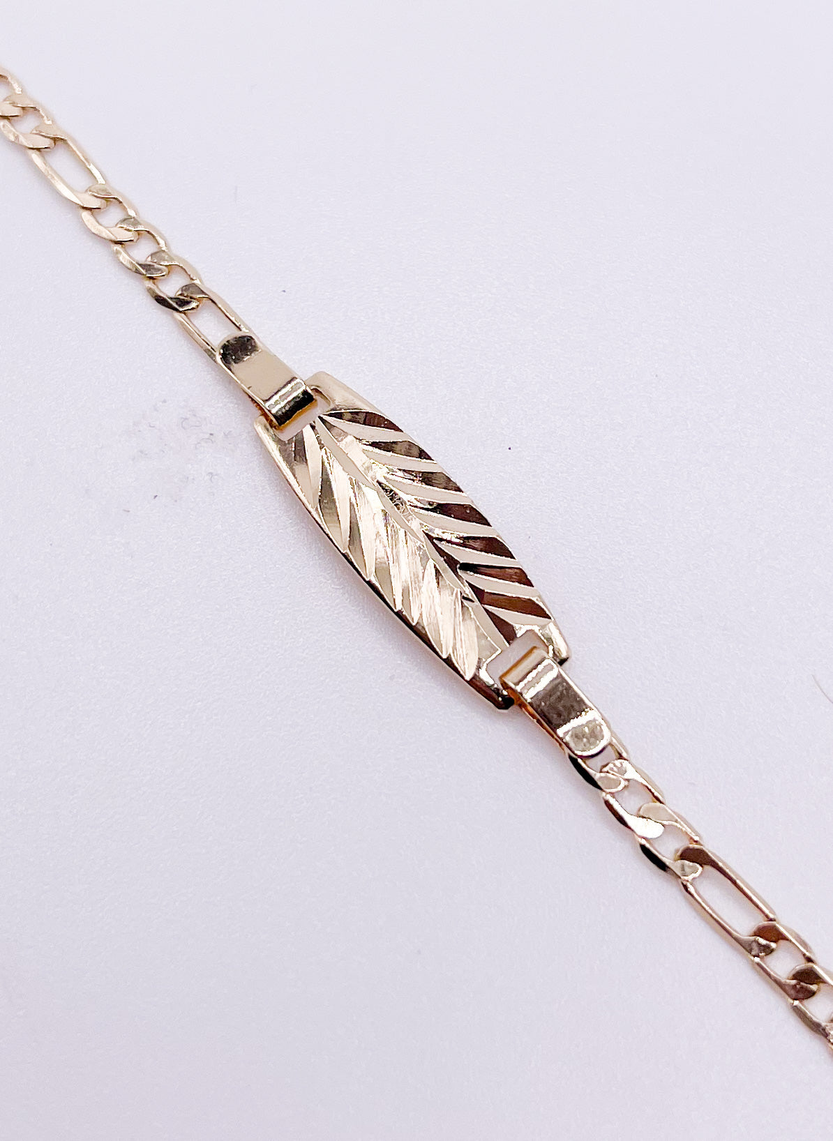 Infant Bracelet With Leaf design In Middle