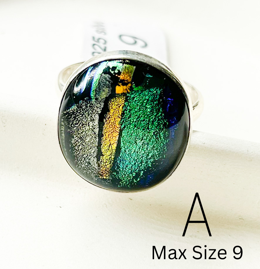 Art Deco Glass Mix-Solid Sterling Silver