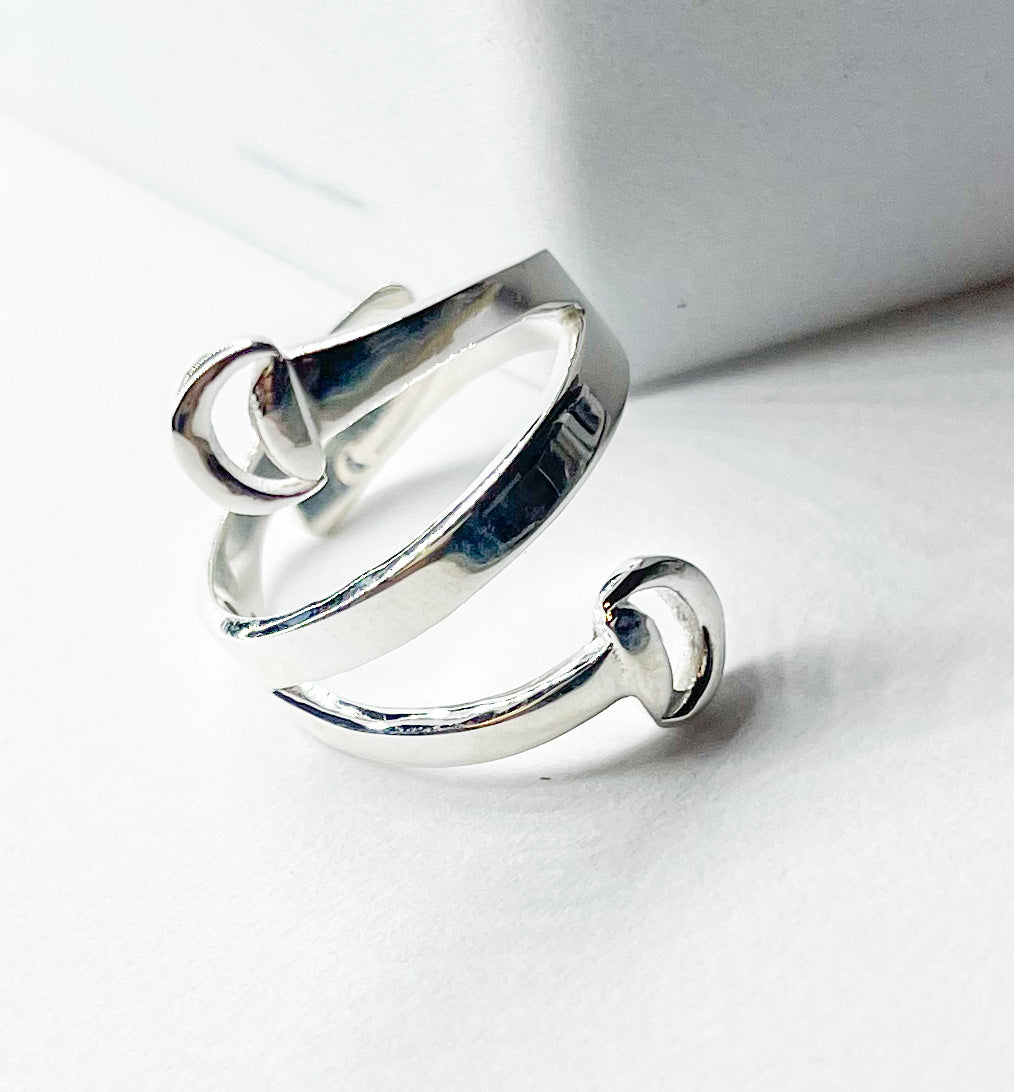 Belt Style Adjustable Ring-Solid Sterling Silver