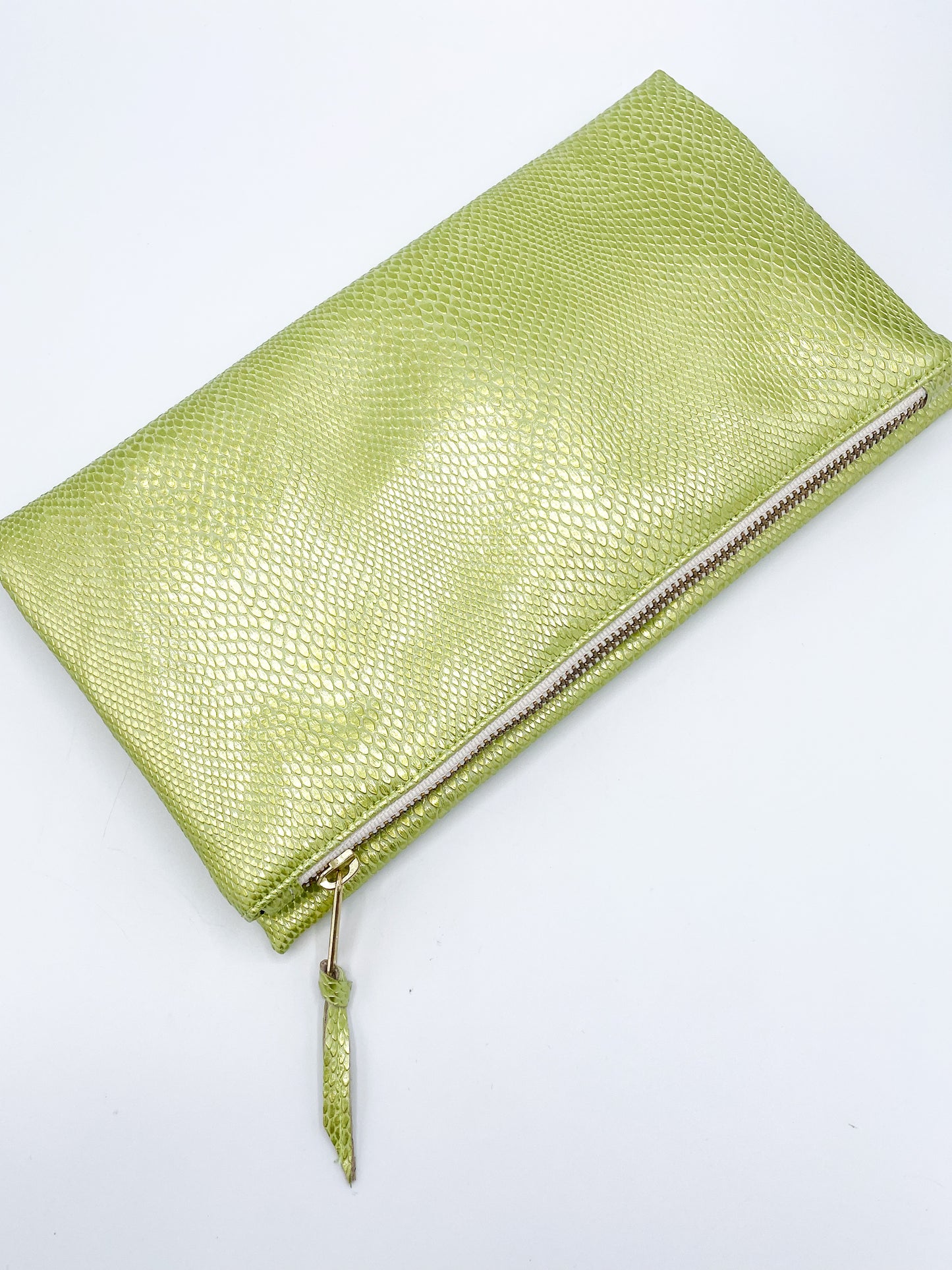 Green Stacey Kessler Clutch SNAKE PATTERN