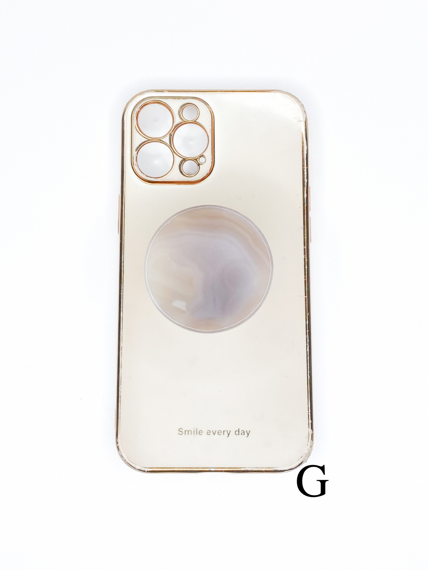 Grey Round Phone Stone