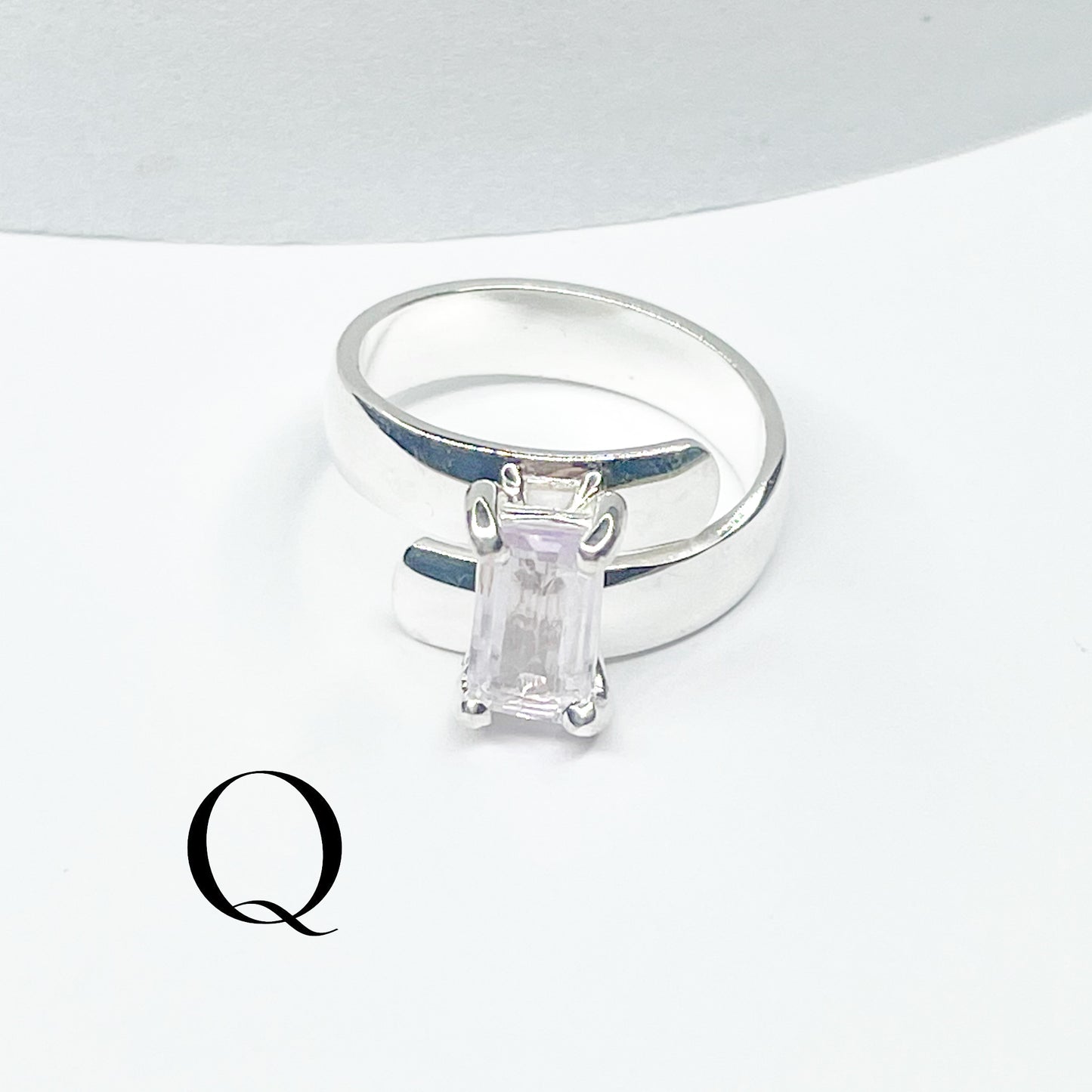 Natural Kunzite Prong Set-Solid Sterling Silver