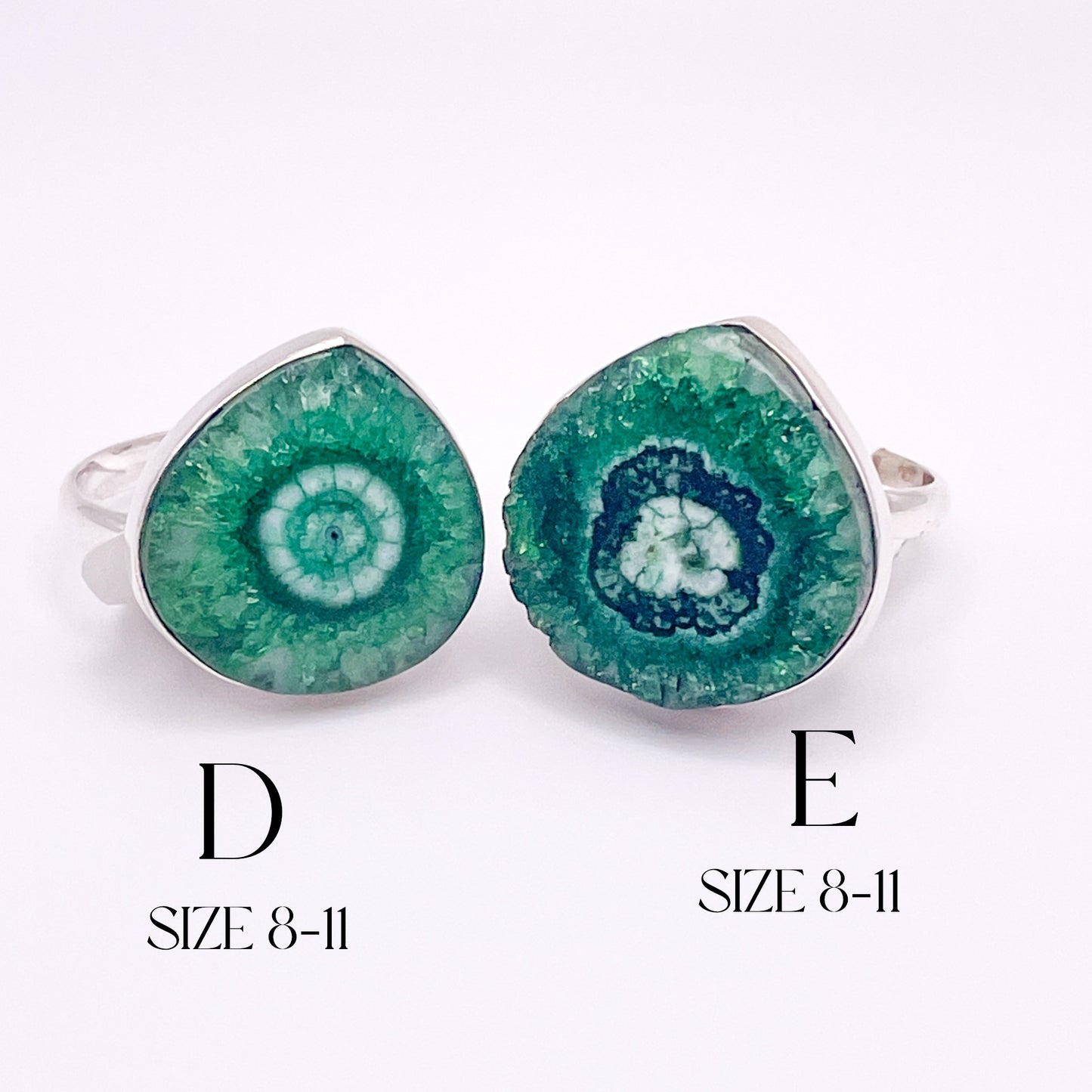 Green Solar Agate -Solid Sterling Silver