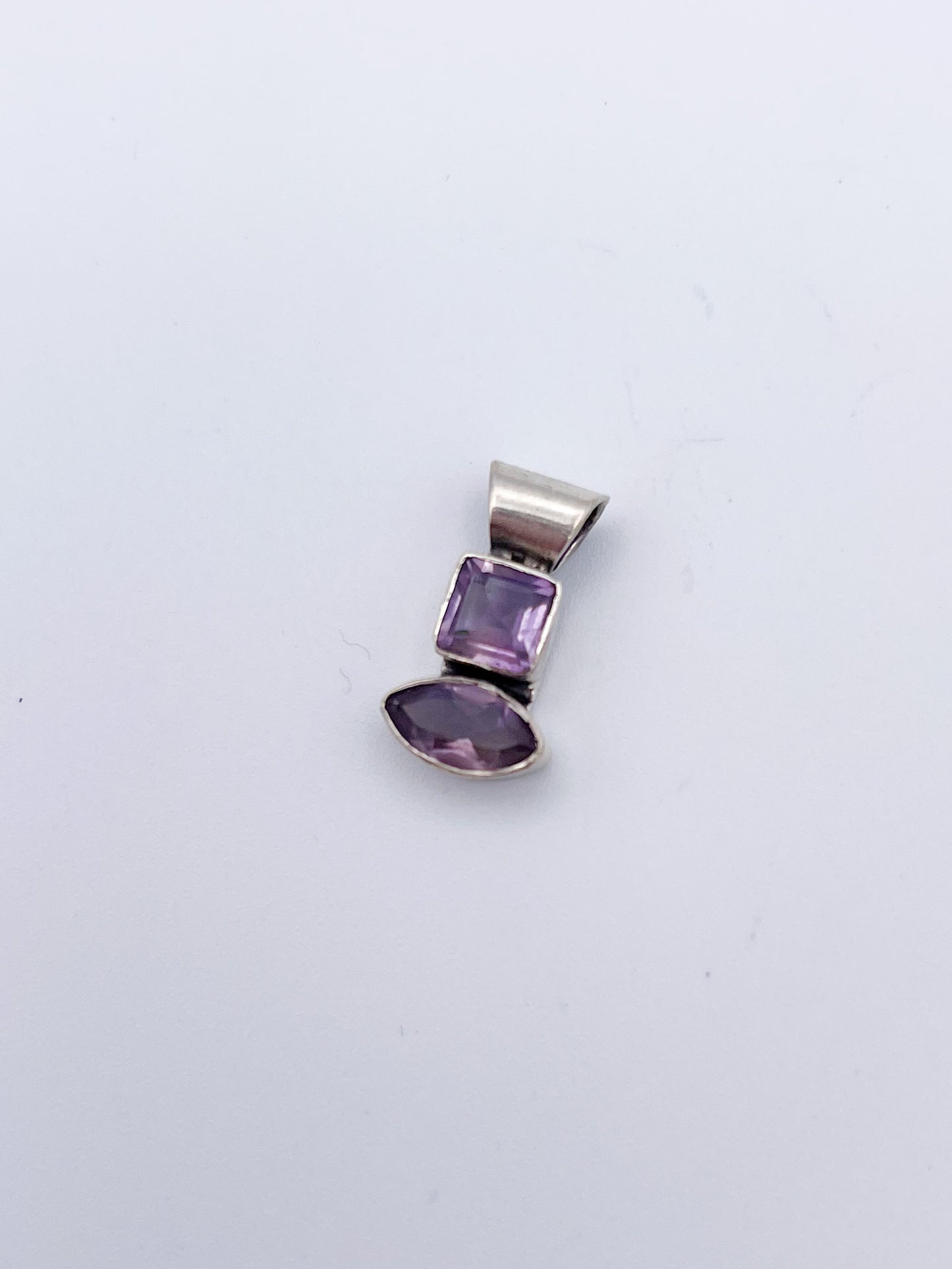 Dainty purple Pendant-Solid Sterling Silver