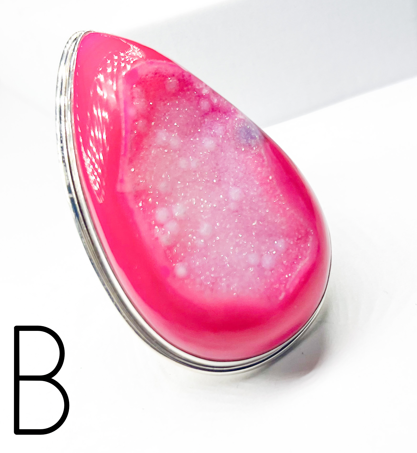 PINK DRUZY STATEMENT RING % FLERX CUFF -SSS
