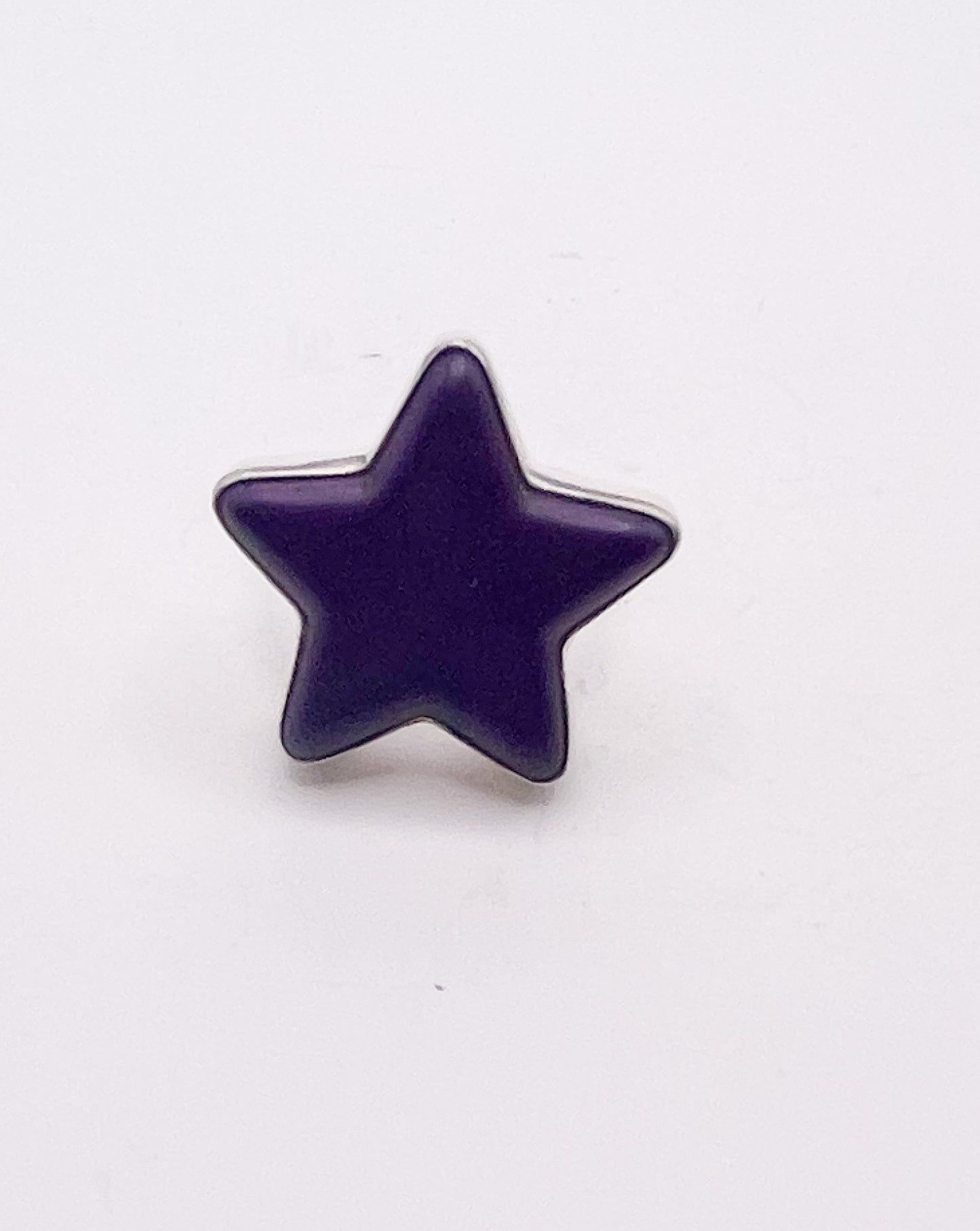 Purple Howlite Star Adjustable Ring -Solid Sterling Silver