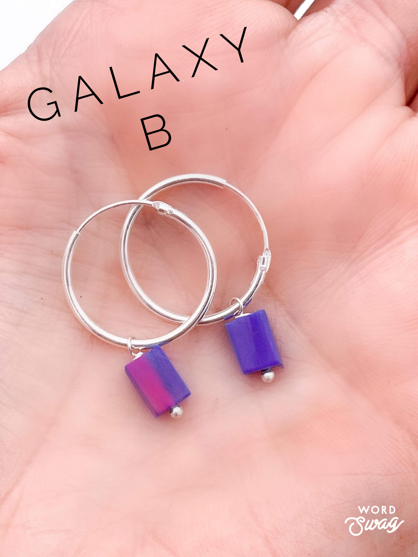 Huggies W Natural Stones-Solid Sterling Silver