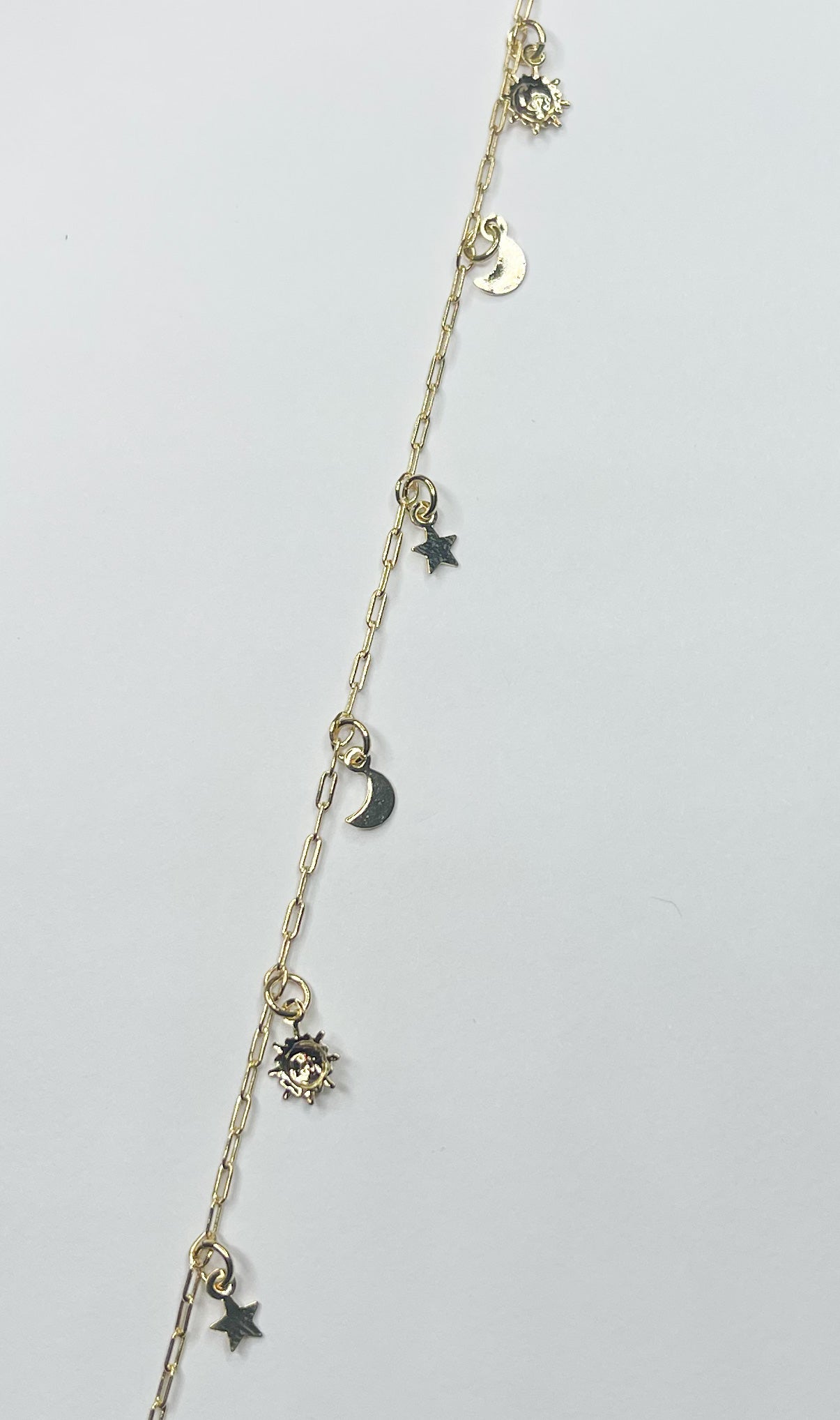 Sun,Star,Moon Anklet-18k Filled