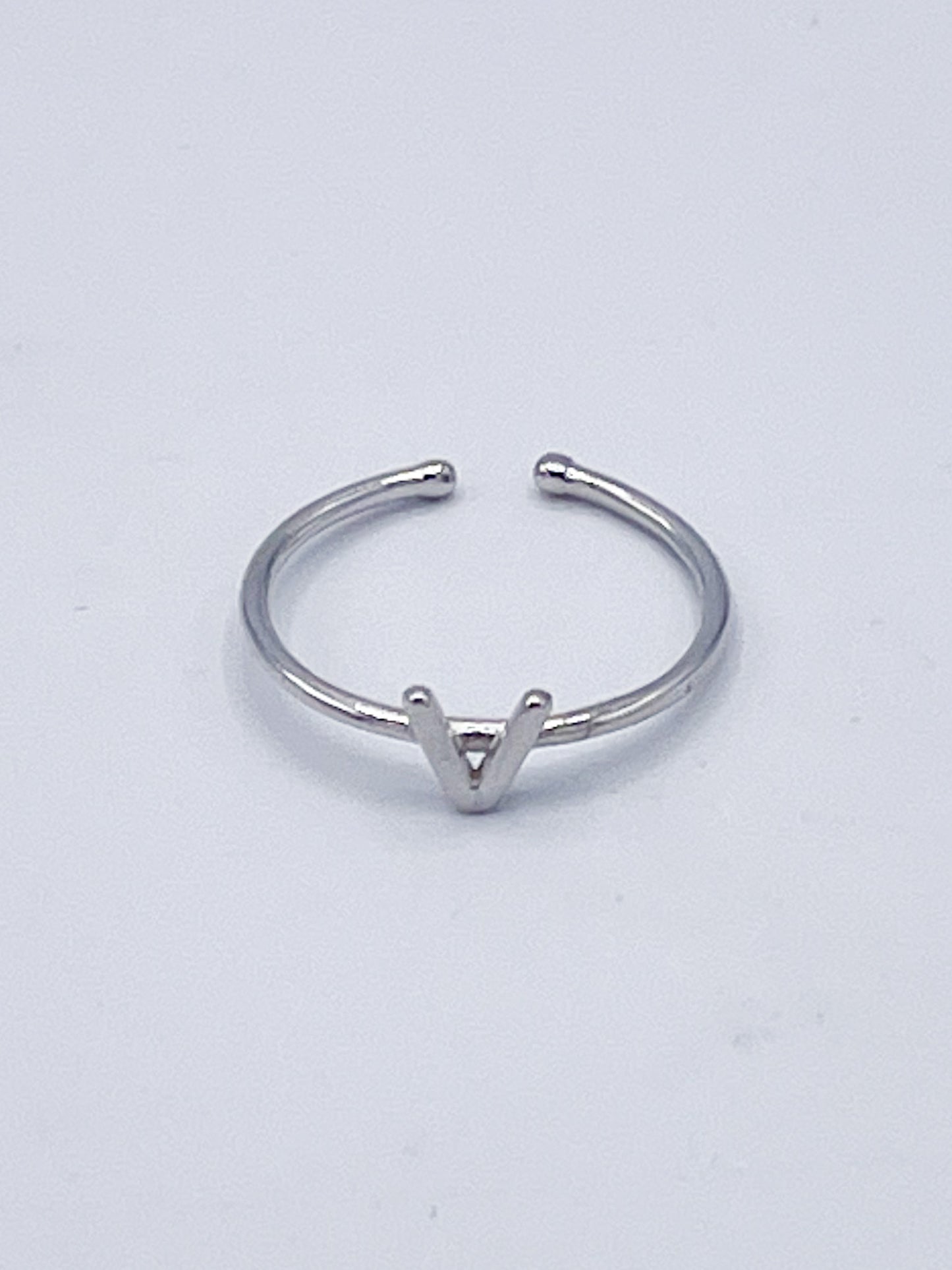 Dainty Initials Midi Rings-Solid Sterling Silver