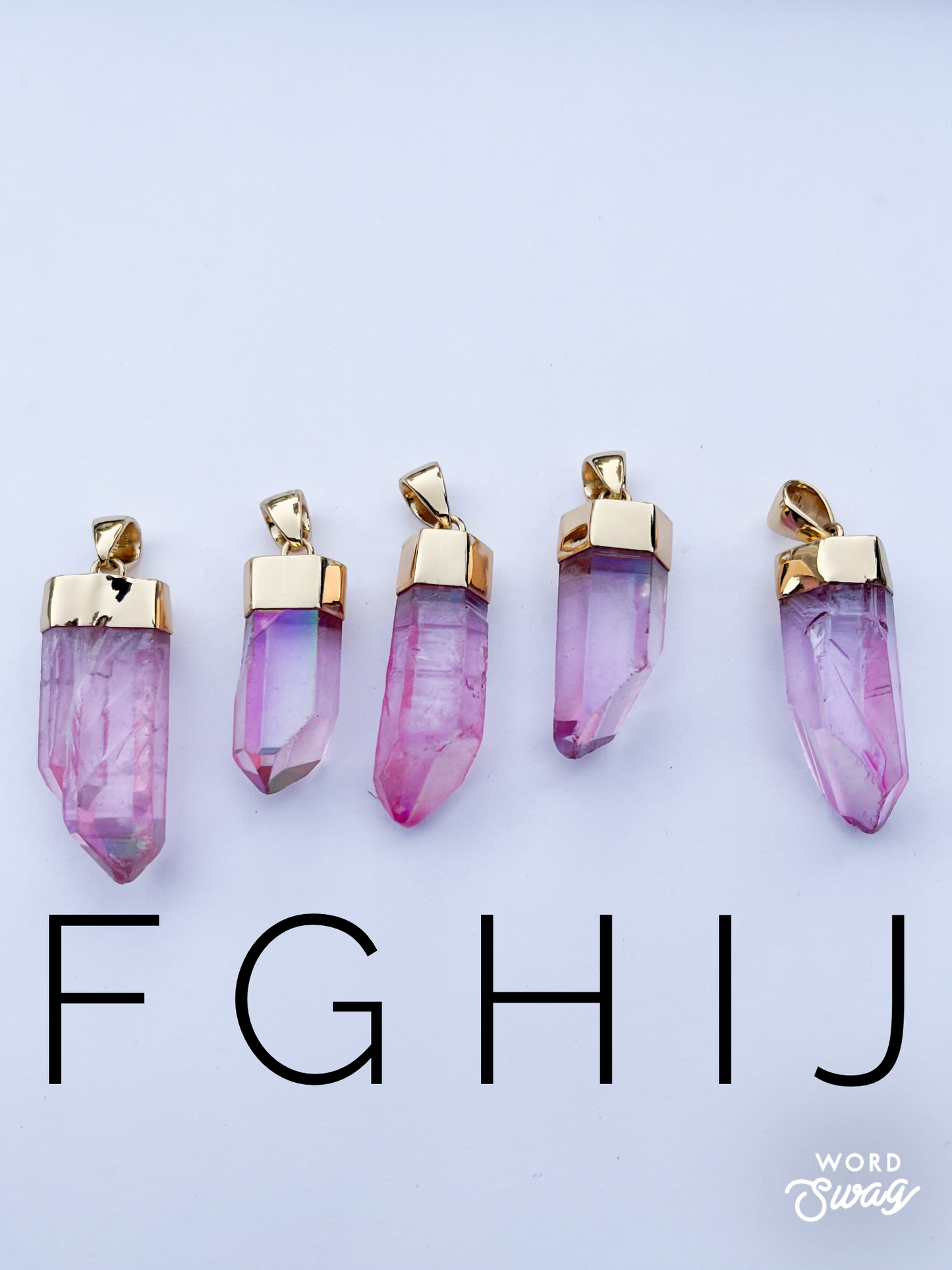 Pink Treated Quartz Point Pendant-Alchemia