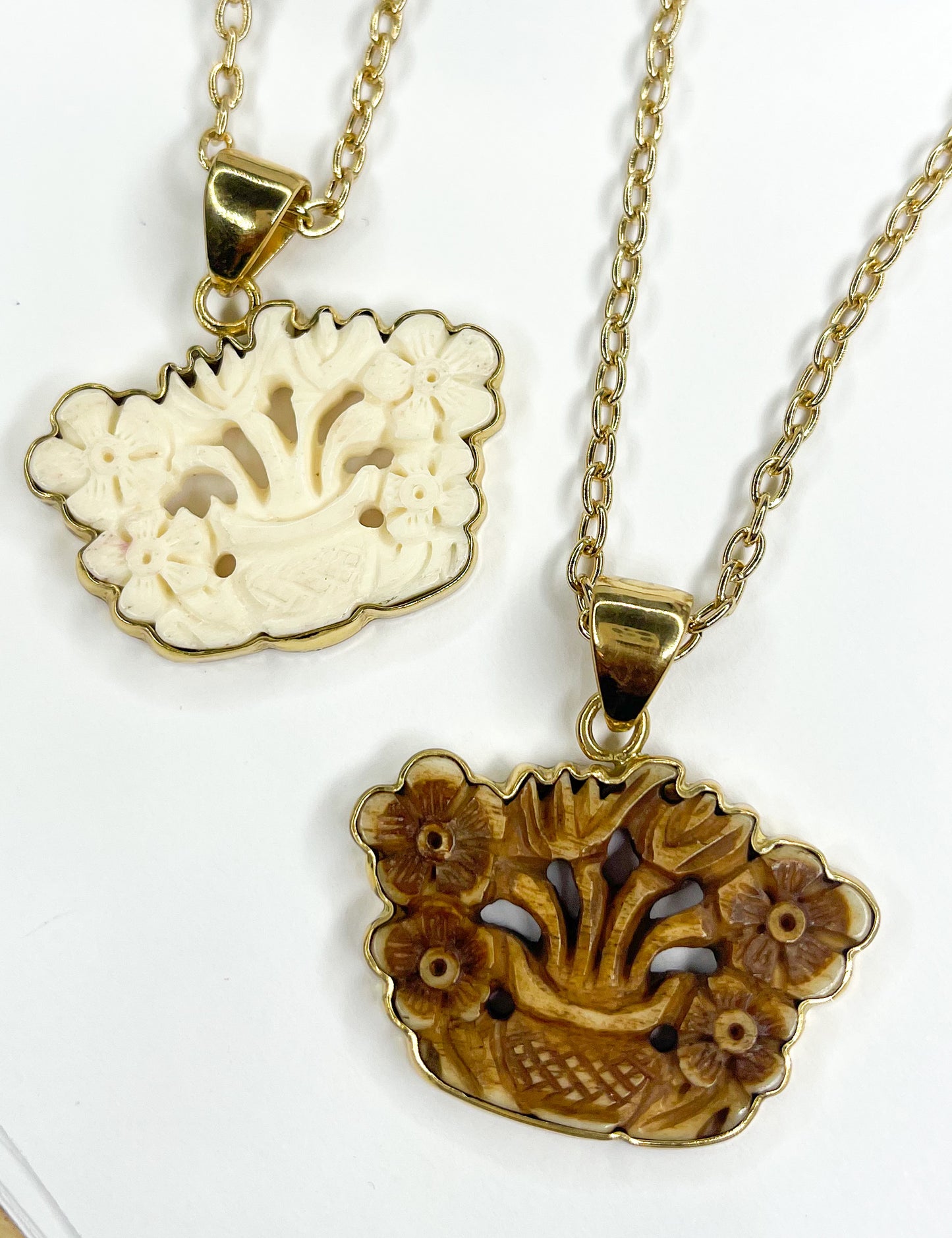 Bouquet Of Bone Flower Pendant-Alchemia