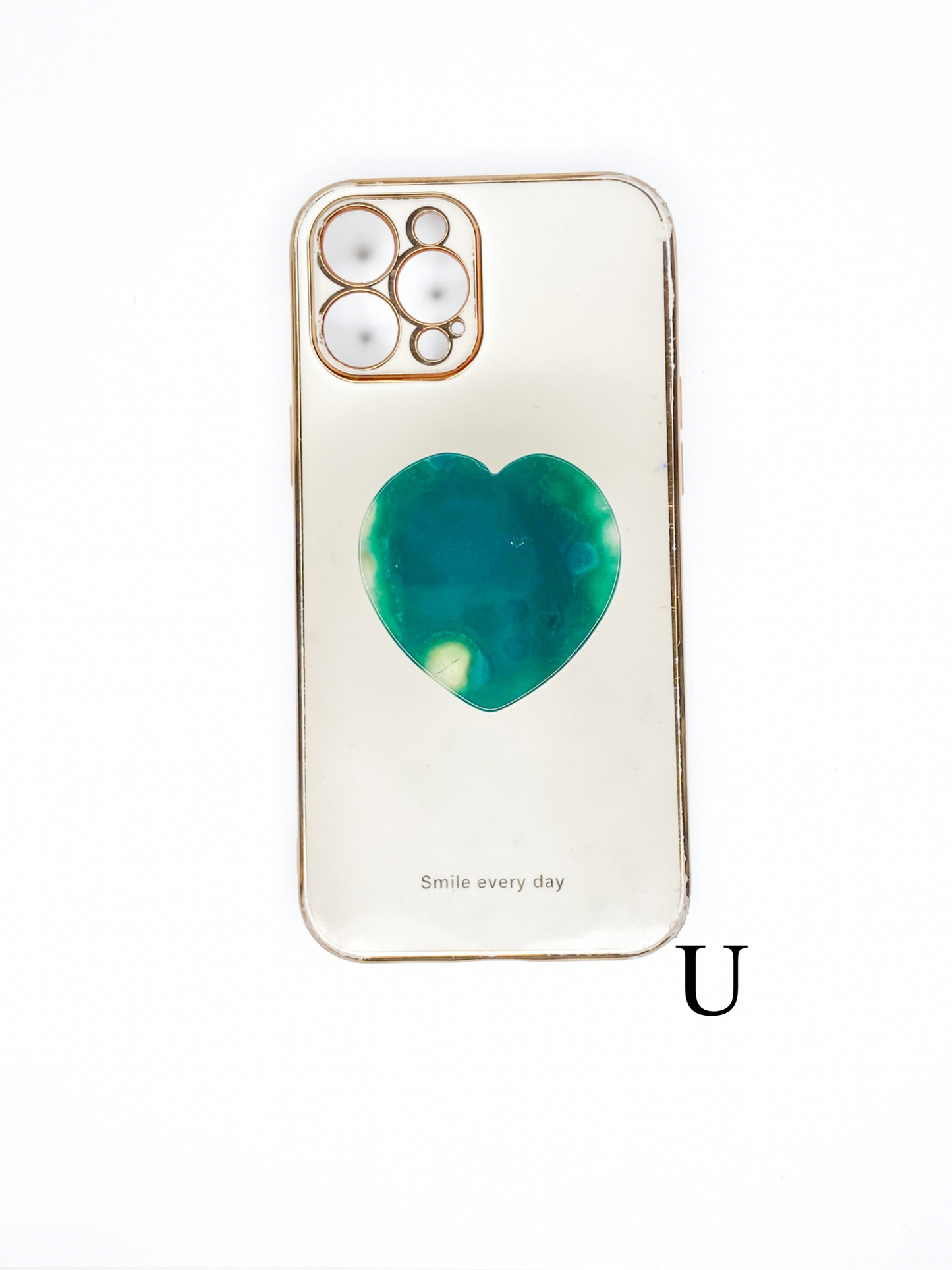 Green Heart Phone Stone