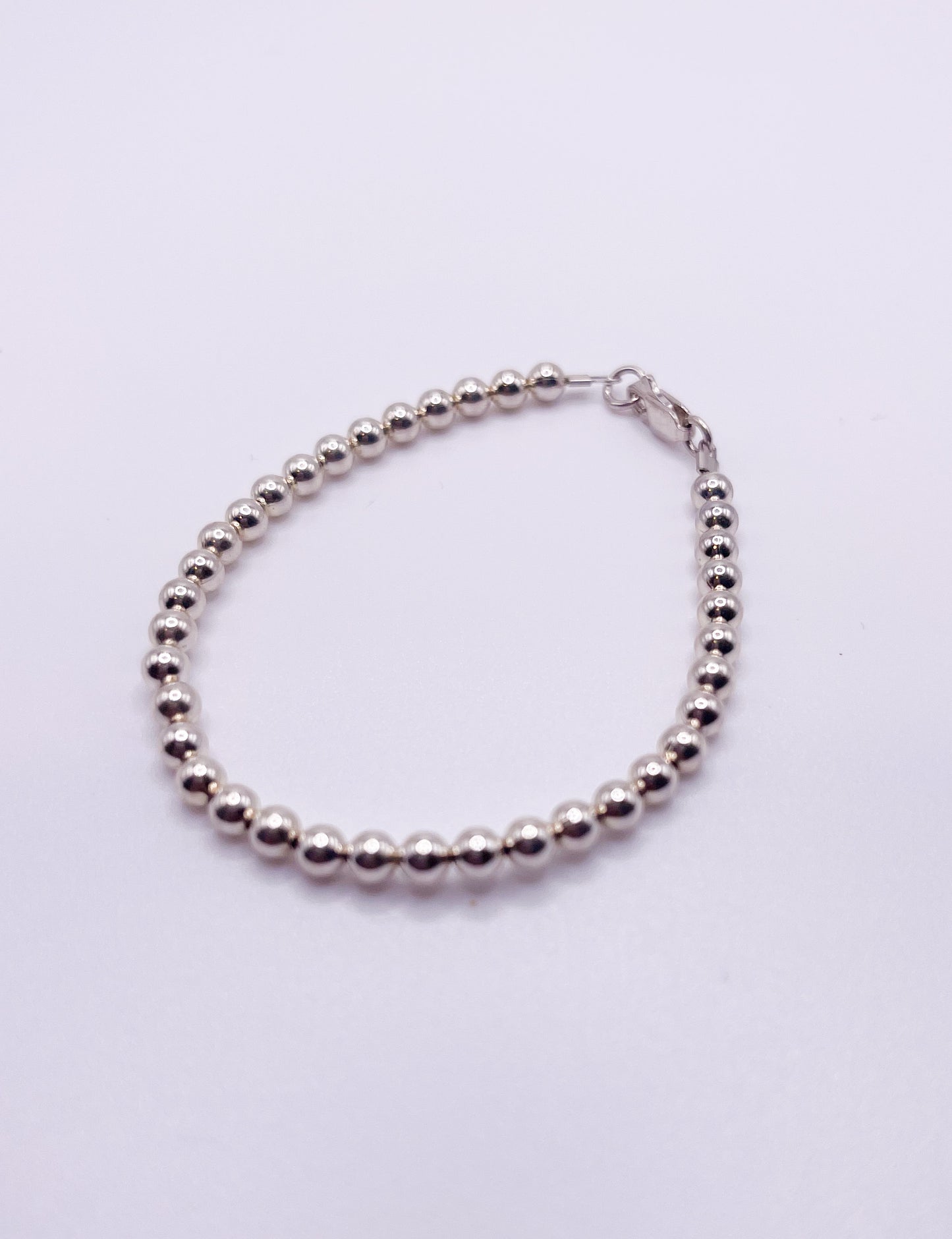 kids thick Bubble Bracelet-Solid Sterling Silver