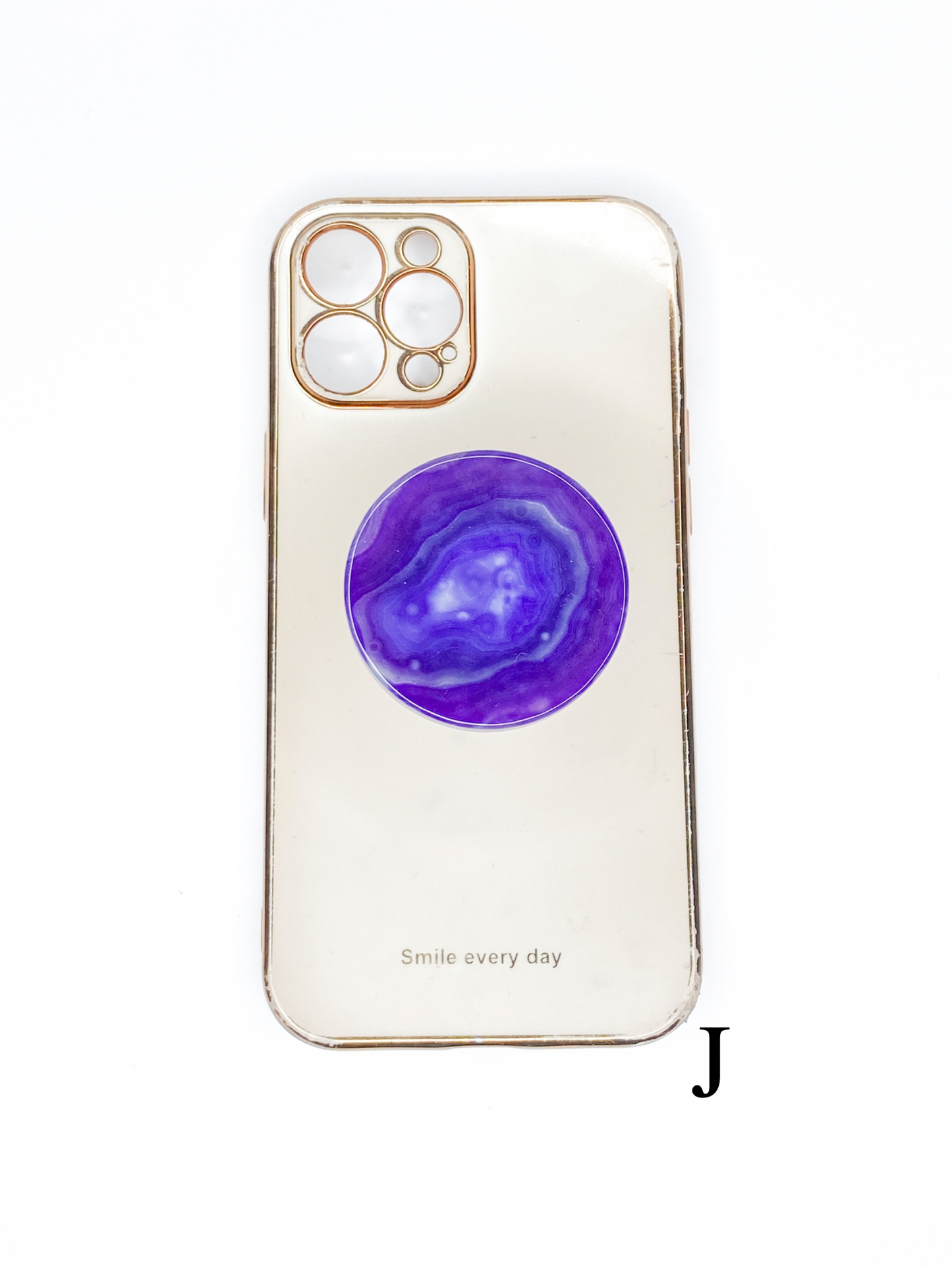 Purple Round Phone Stone