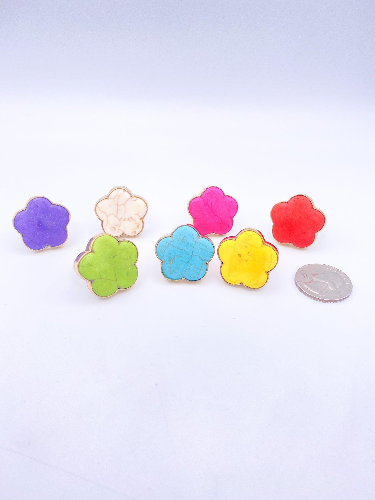 Howlite Flower Ring - Alchemia
