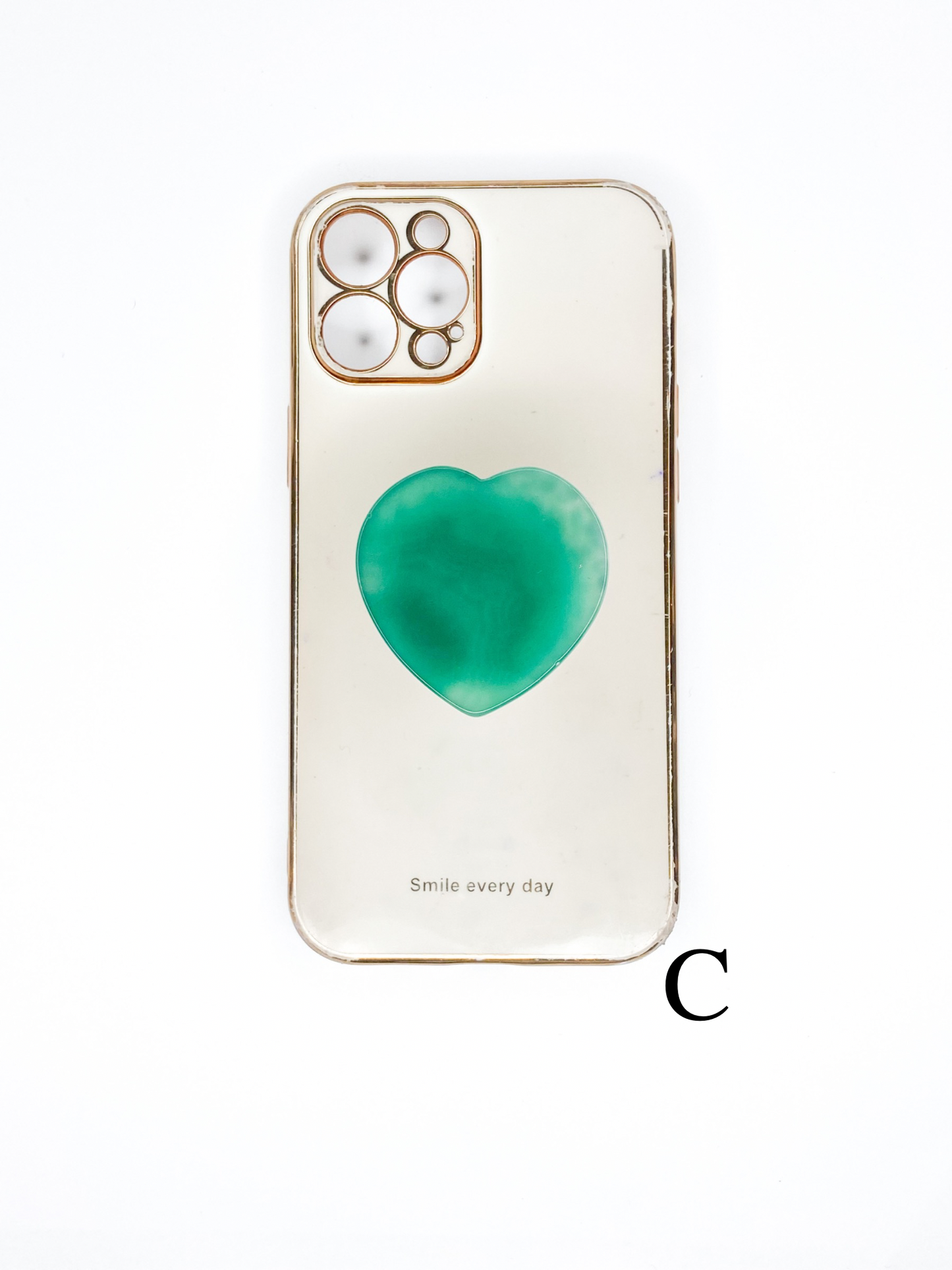 Green Heart Phone Stone