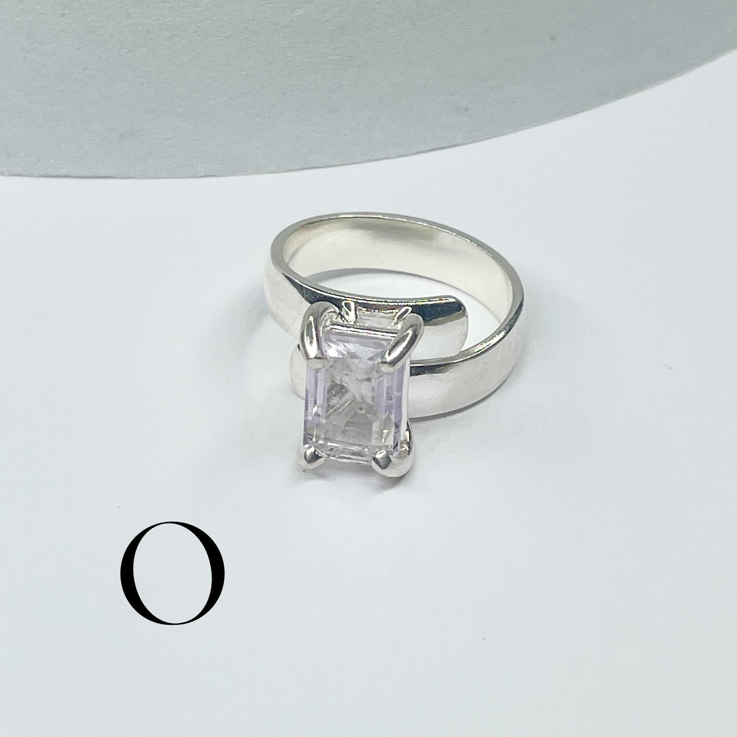 Natural Kunzite Prong Set-Solid Sterling Silver