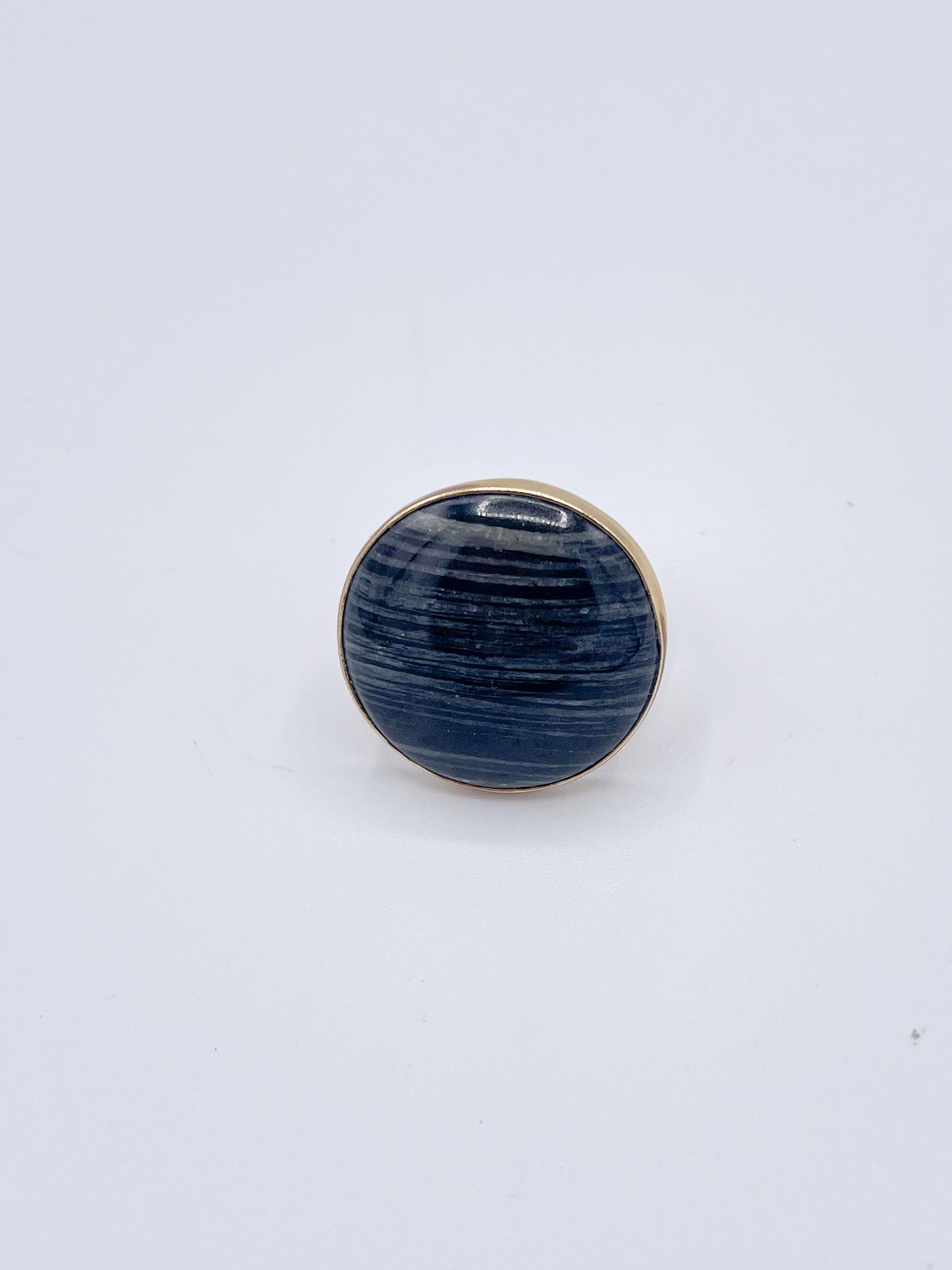 Zebra Granite Polka Dot Adjustable Ring-Alchemia