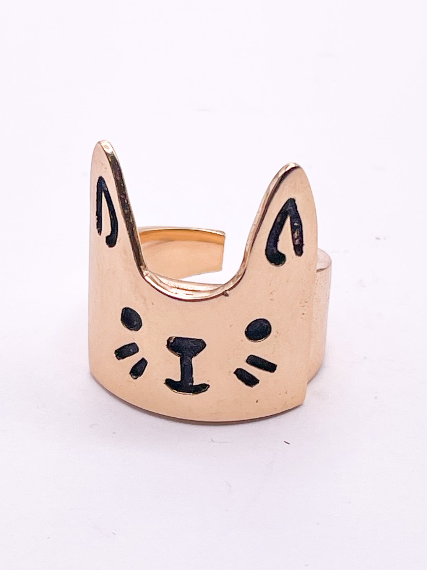 Cute Cat Face Adjustable Ring-Alchemia