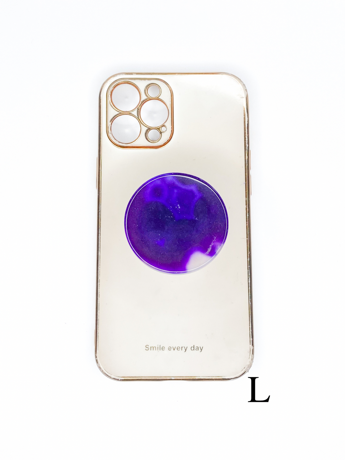 Purple Round Phone Stone
