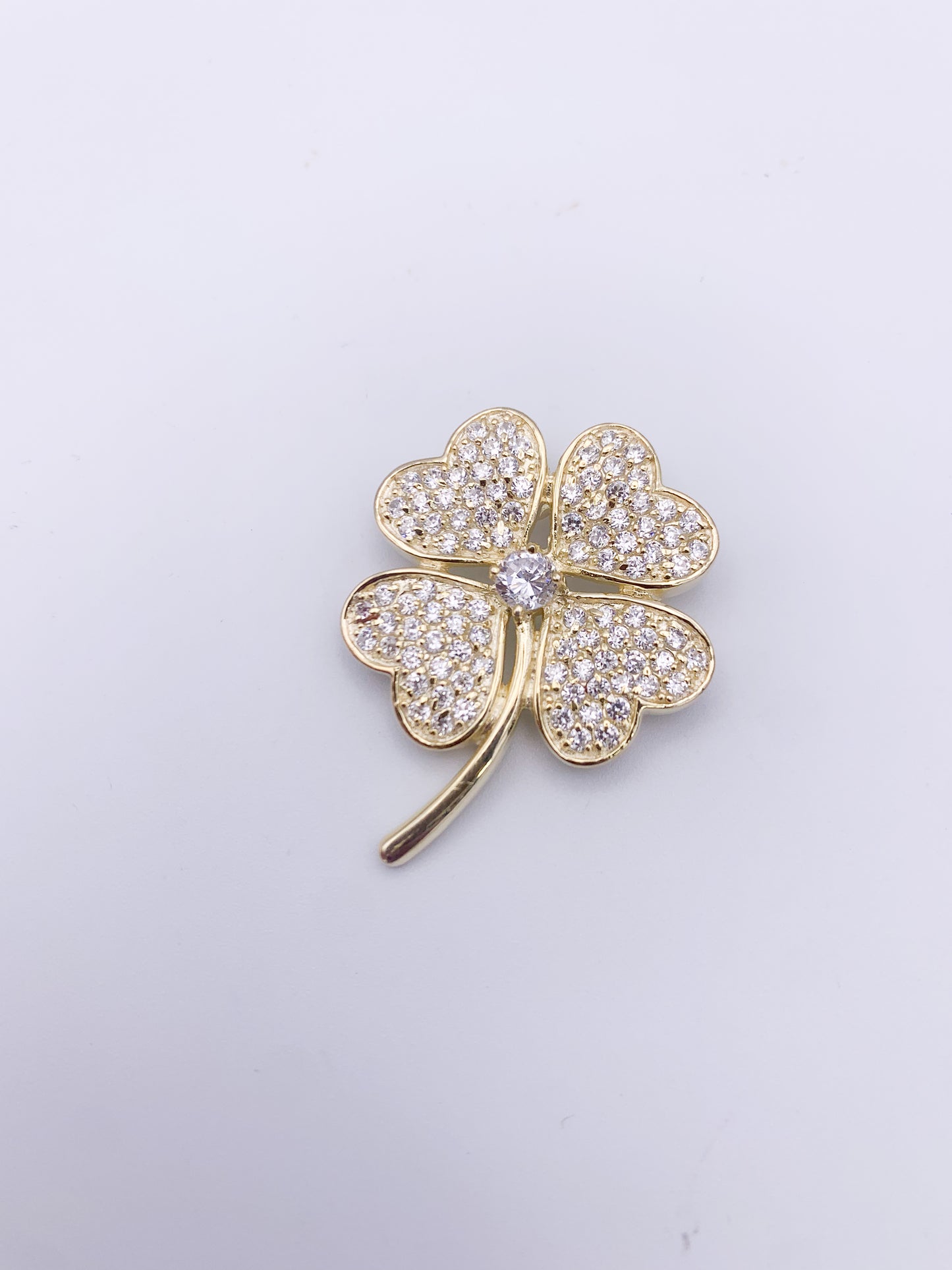 Four Leaf Clover Pendant - 18k Gold Plate