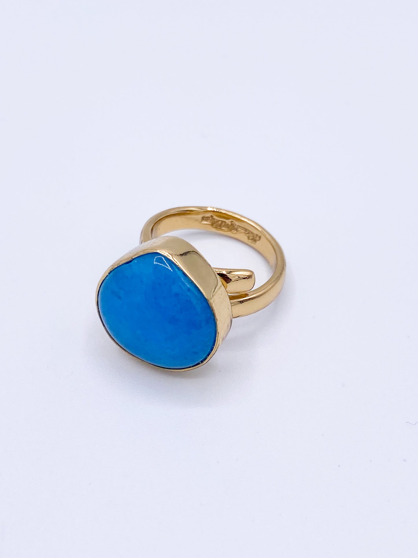 Blue Color Enhanced Quartz Ring - Alchemia