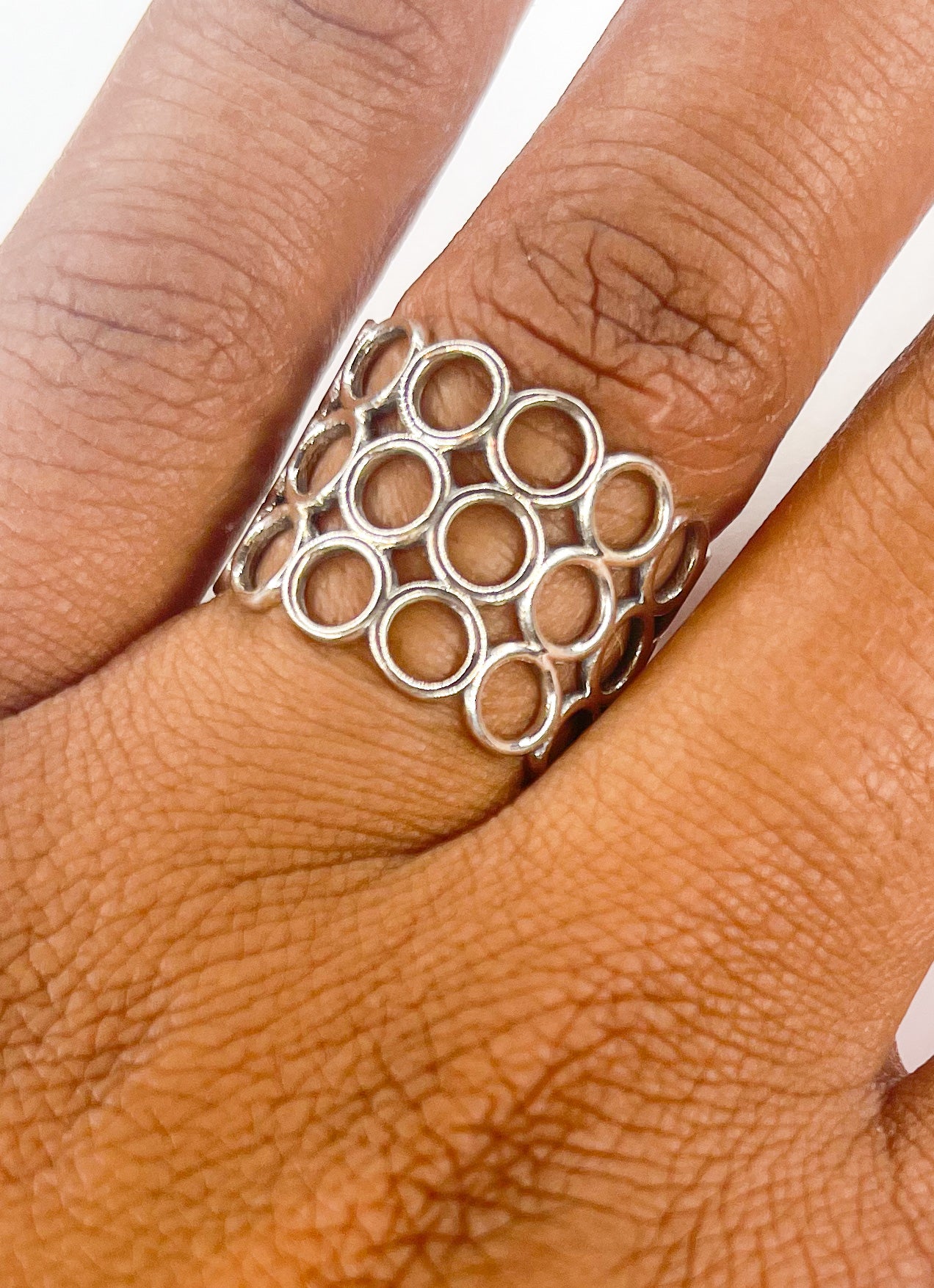 Weave Adjustable Cuff Ring - Solid Sterling Silver