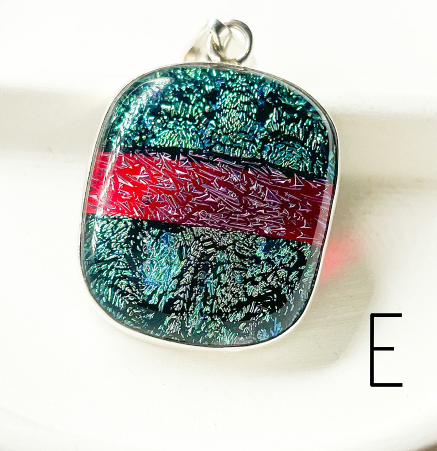Glass Pendant Mix-Solid Sterling Silver