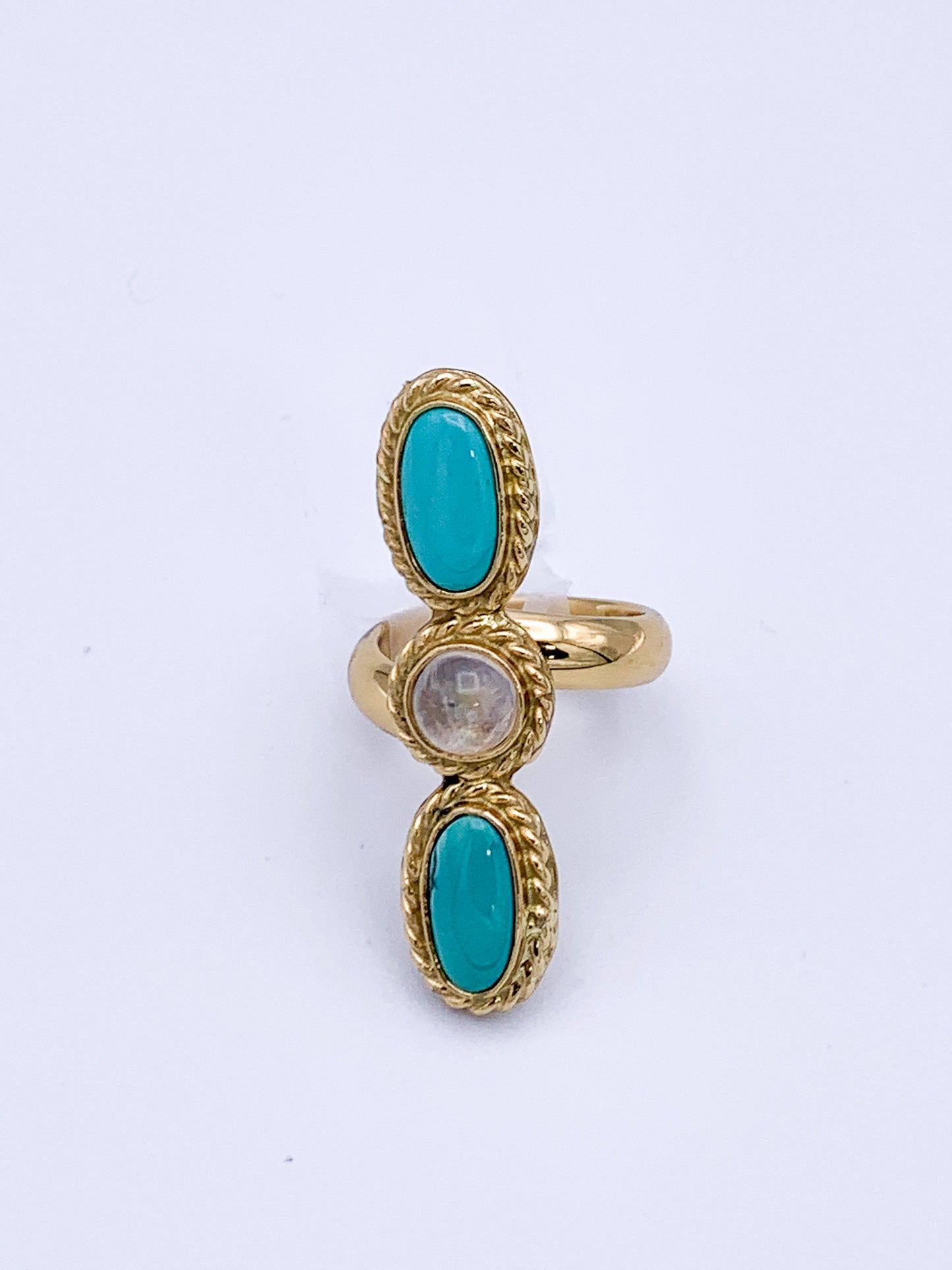 Turquoise & Moonstone Crawler-Alchemia