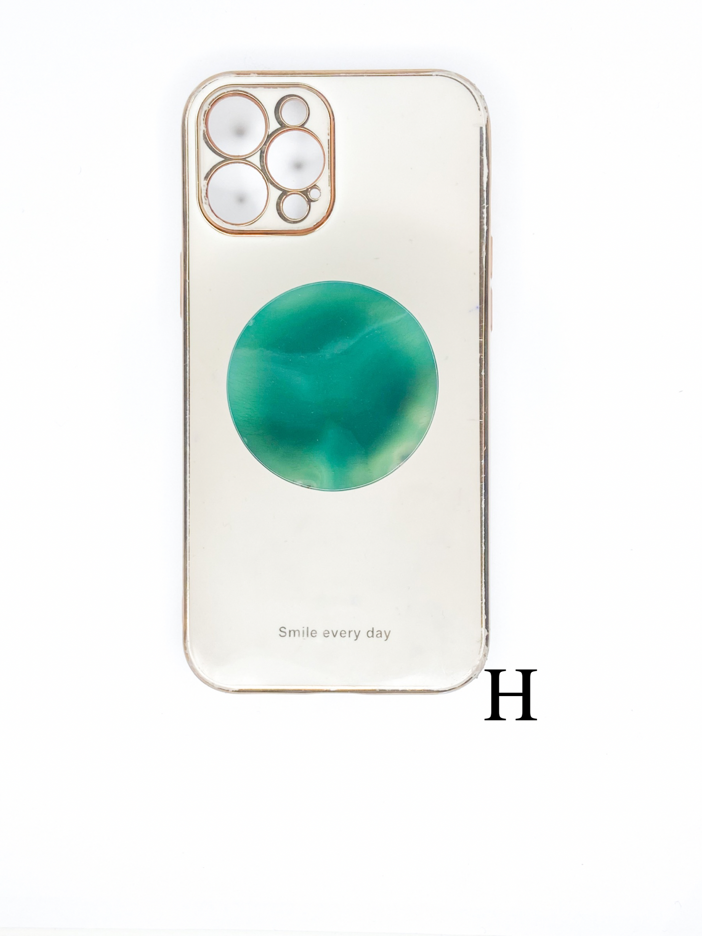 Green Round Agate Phone Stone