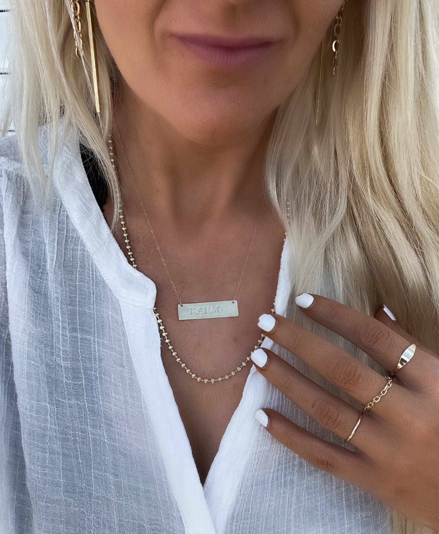 Karma Necklace - Both Metals