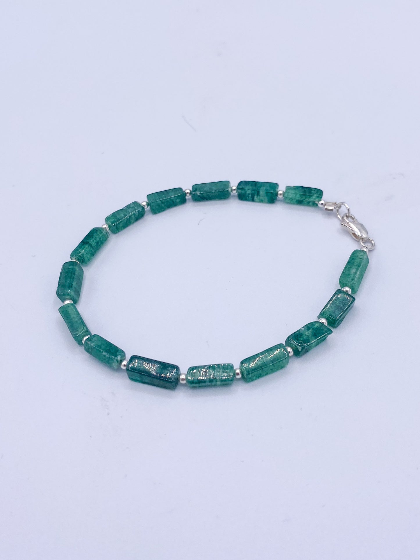 Aventurine Bracelet-Solid Sterling silver